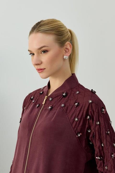 Helen Pantolonlu Takım Mürdüm