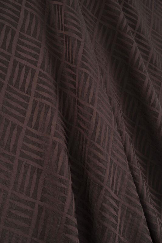 İman Kare Kahverengi Naia Pamuk Şal 70x210