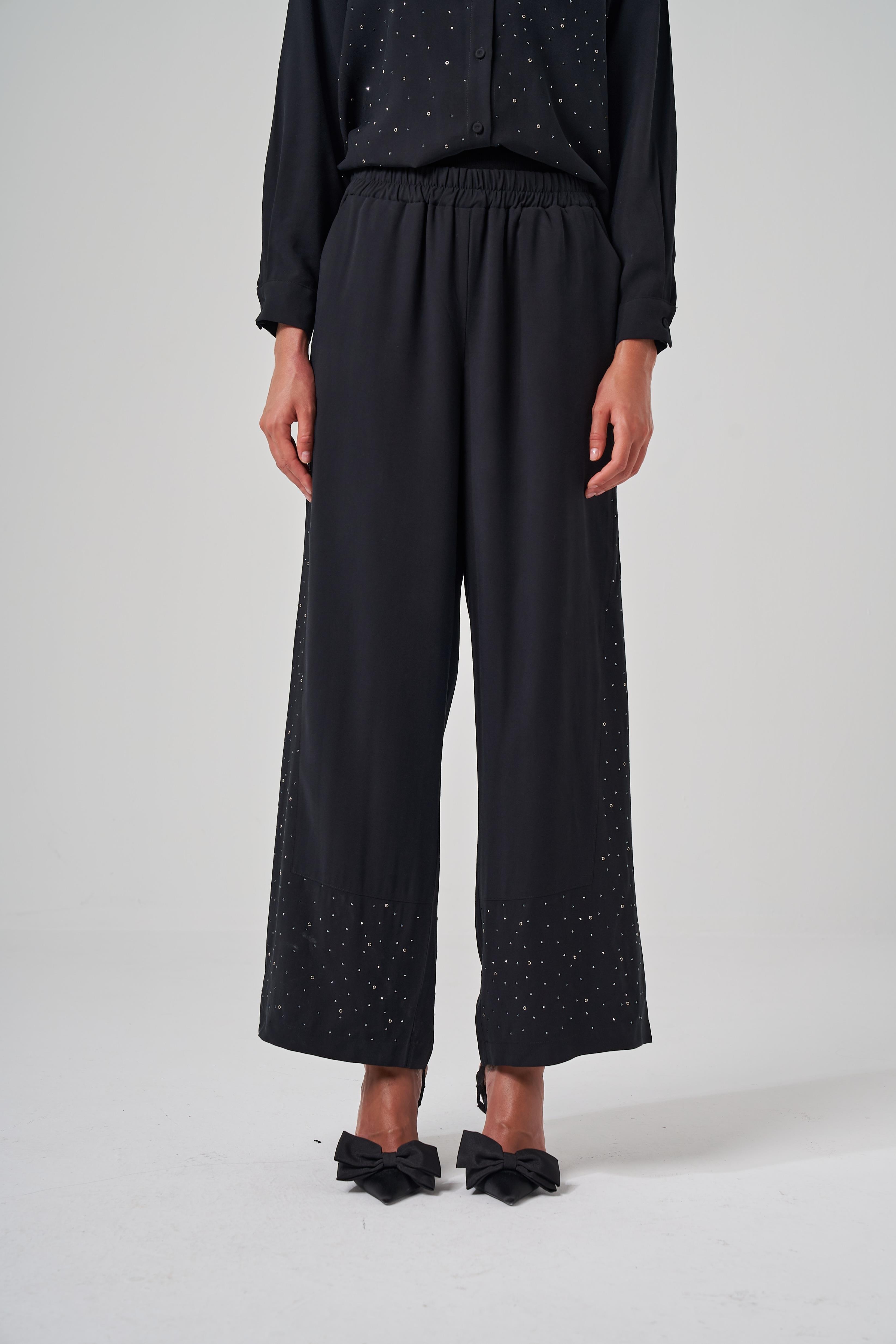 İşlemeli Takım-Siyah