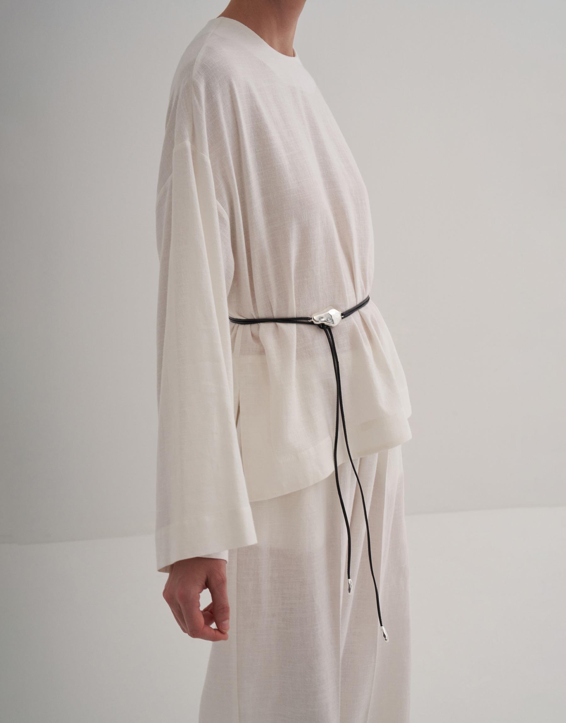 Keten Basic Bluz Ekru