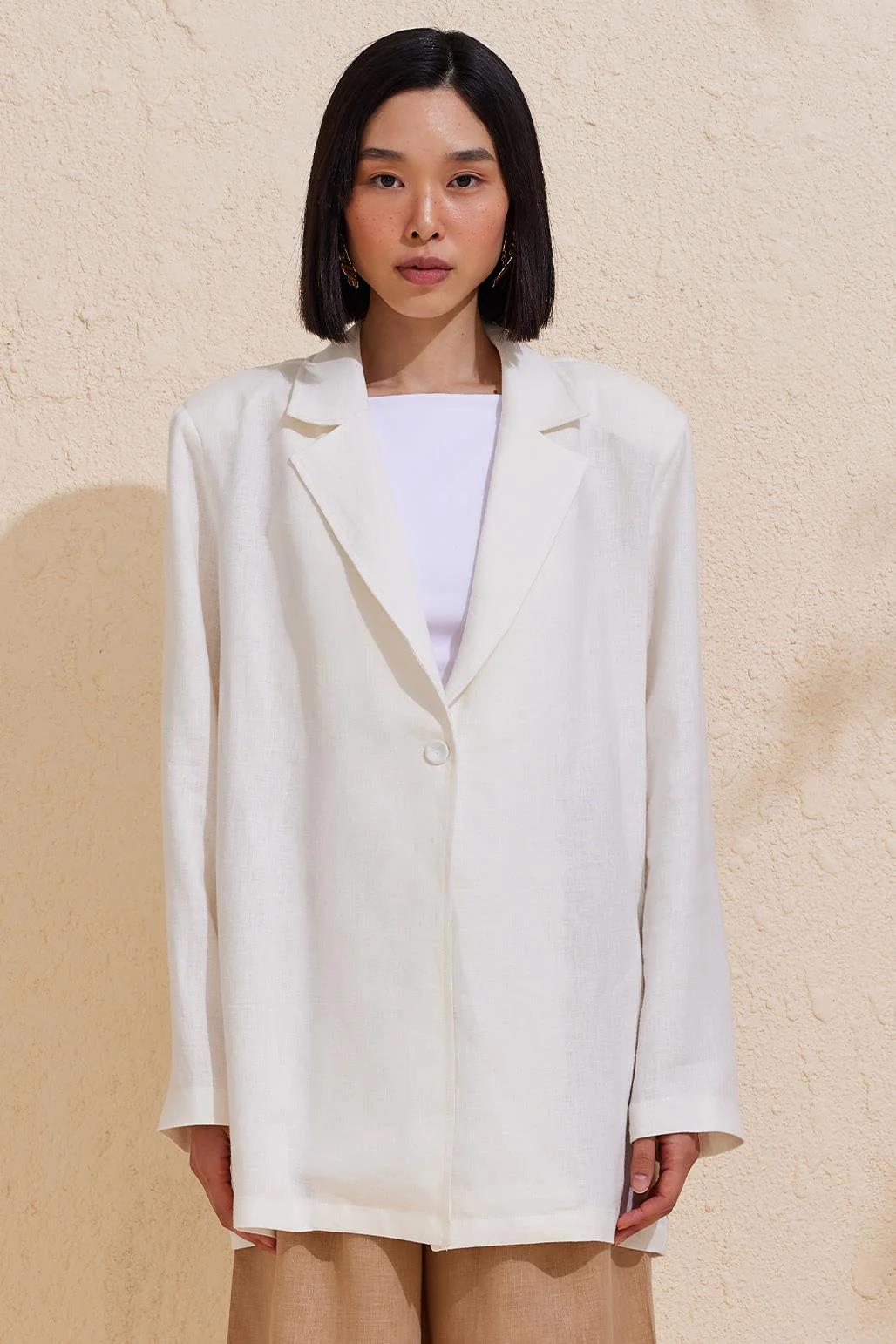 KETEN DEVE TÜYÜ CEKET EKRU 