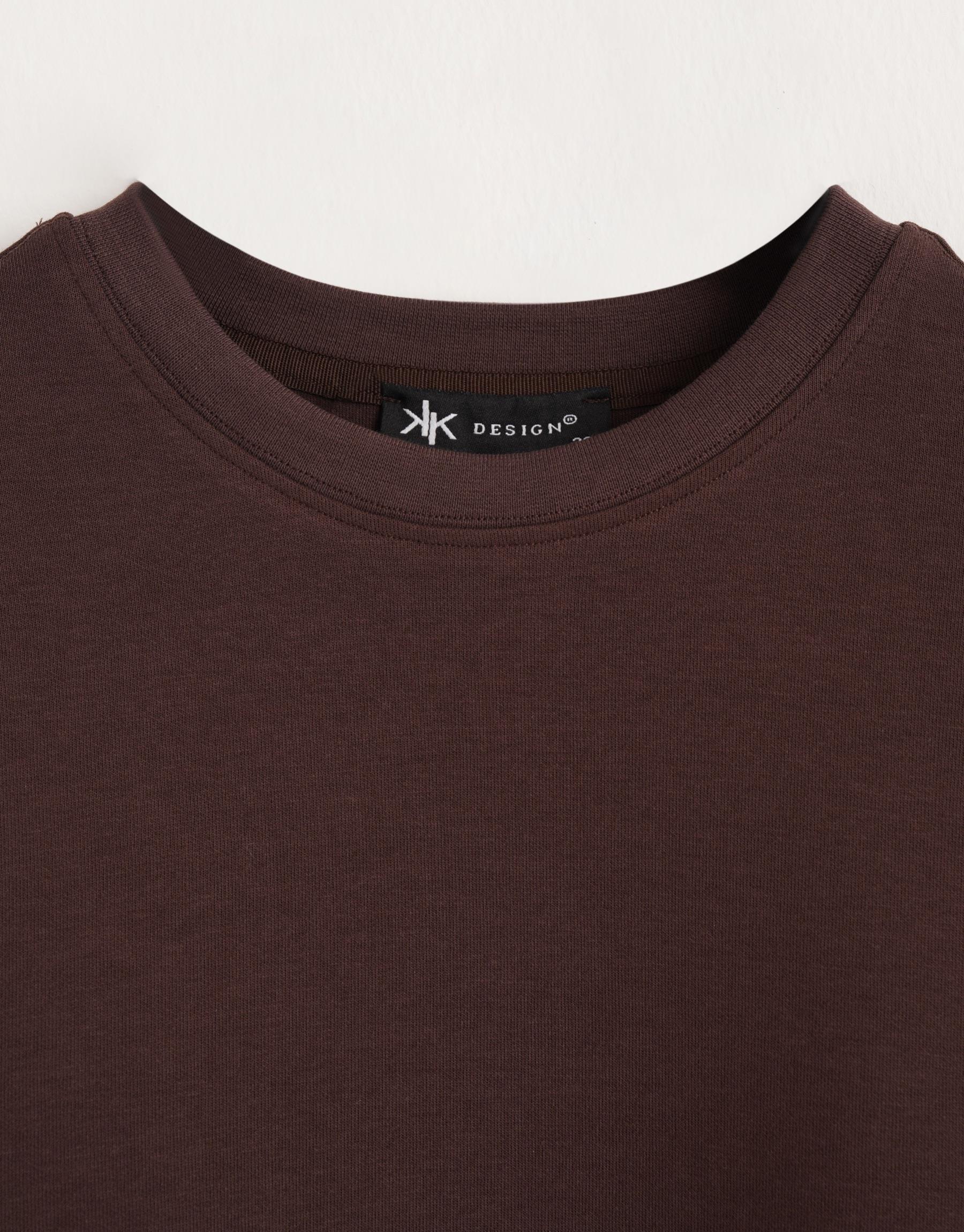 KK Design Basic Tişört Kahverengi