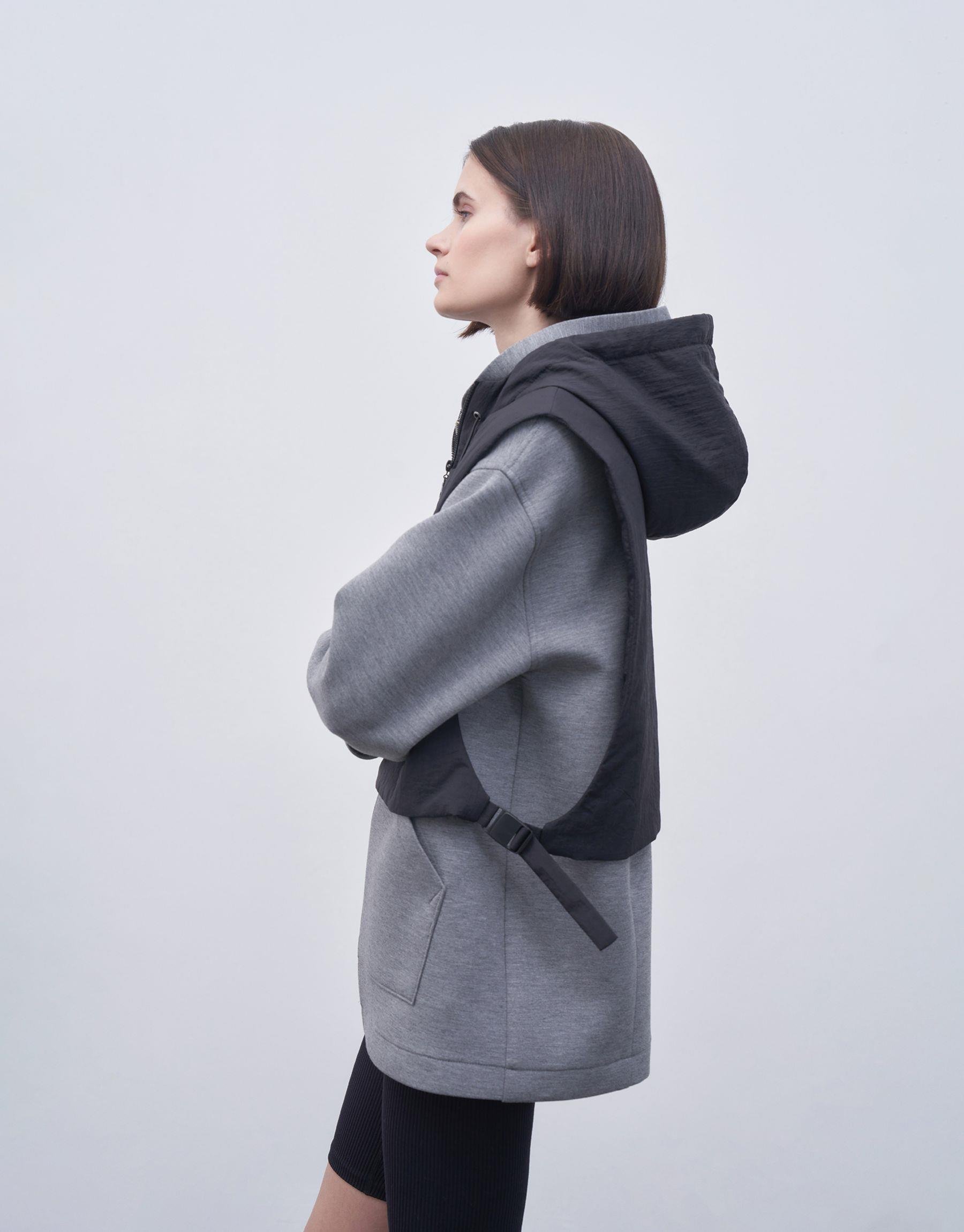 KK Design Kapüşonlu Kapitone Süveter Siyah