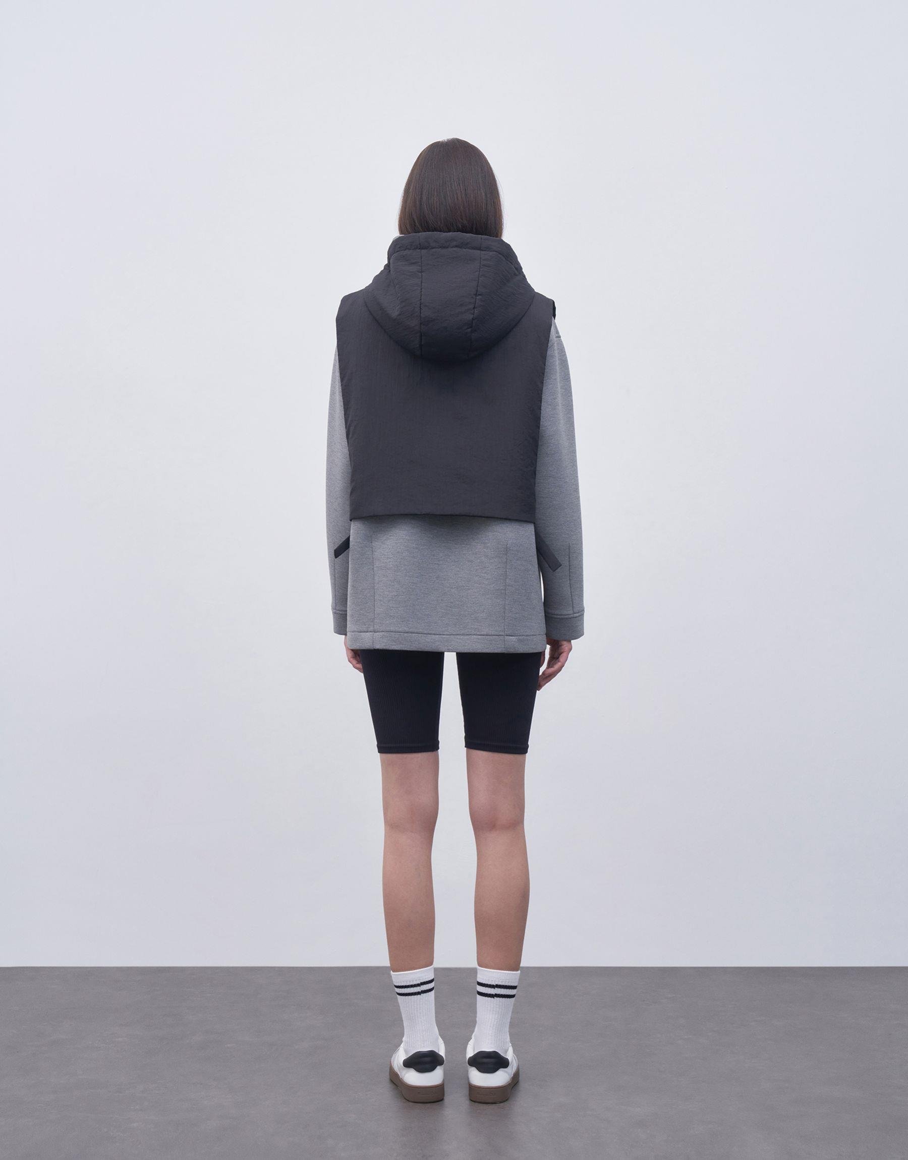 KK Design Kapüşonlu Kapitone Süveter Siyah