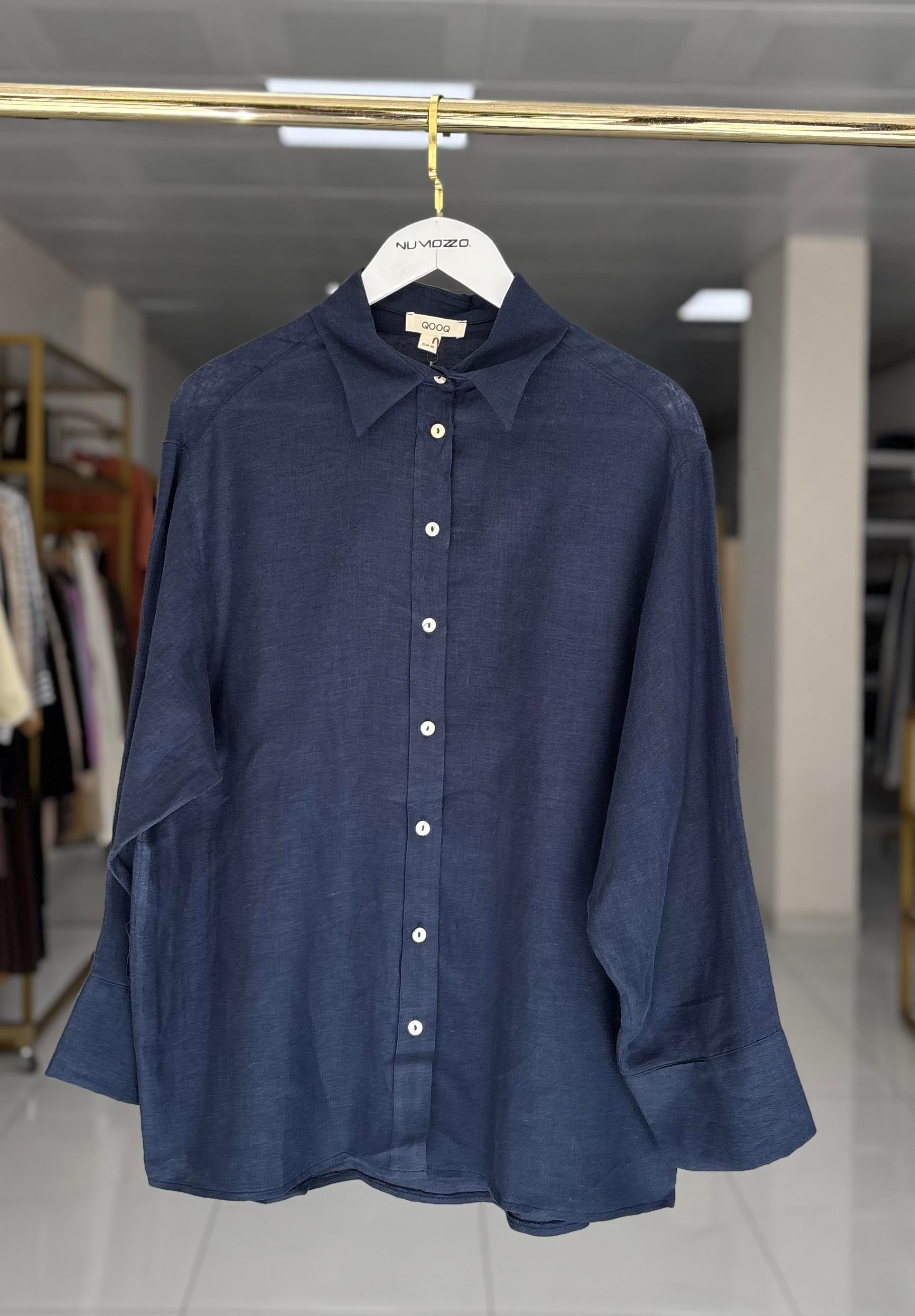 Lin Gömlek Lacivert 