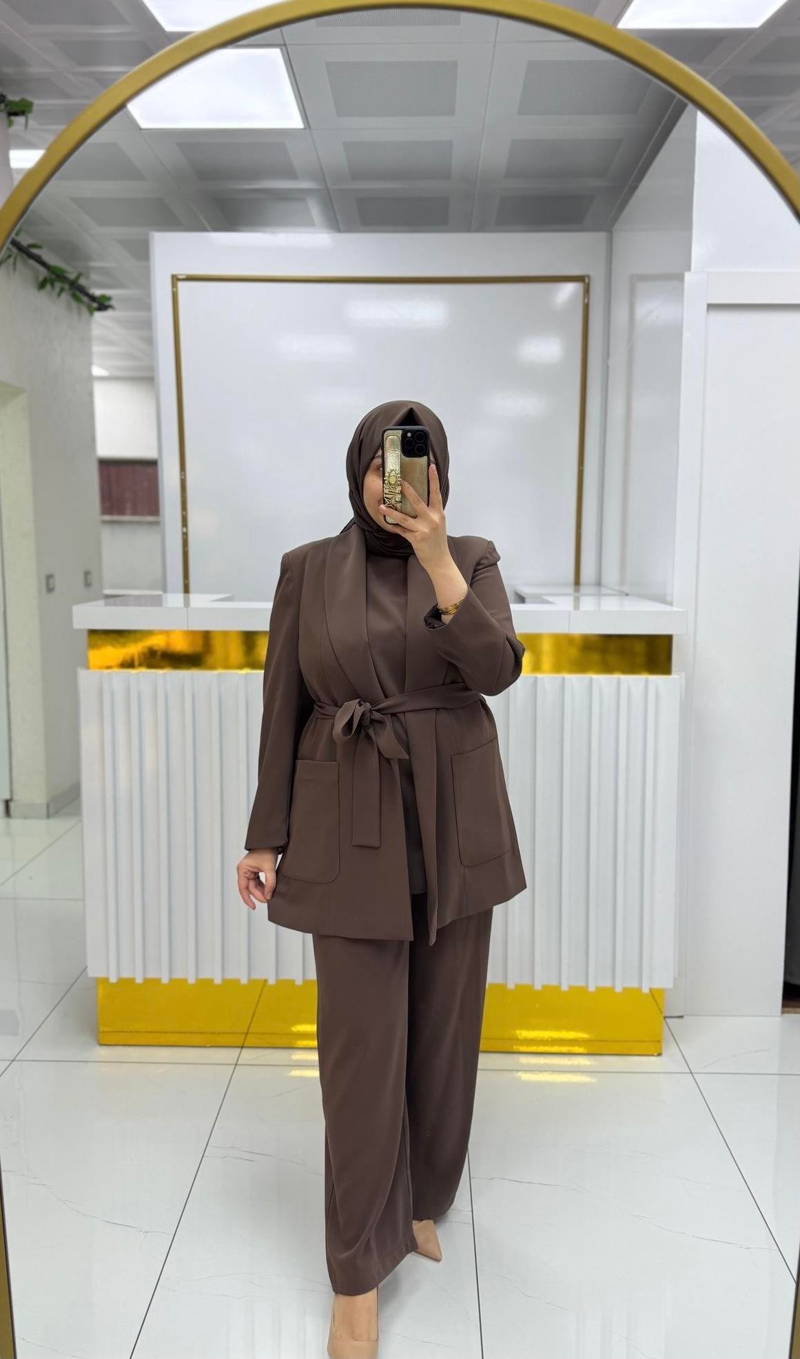 Lisa Exclusive 3'Lü Takım Kahve