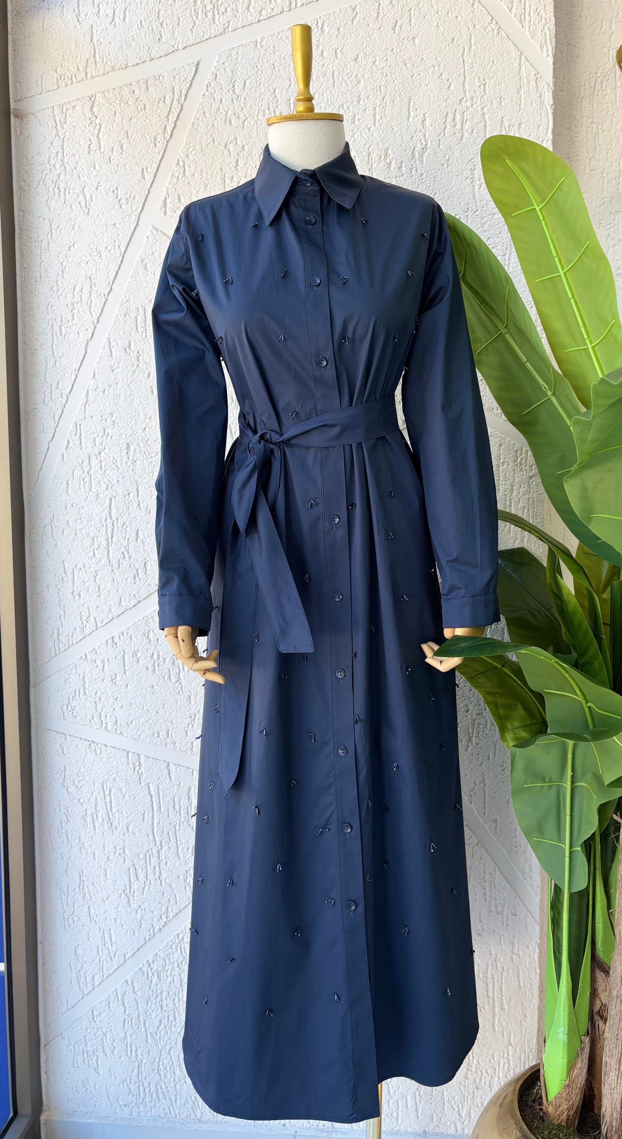 Lisa Exclusive Elbise Lacivert