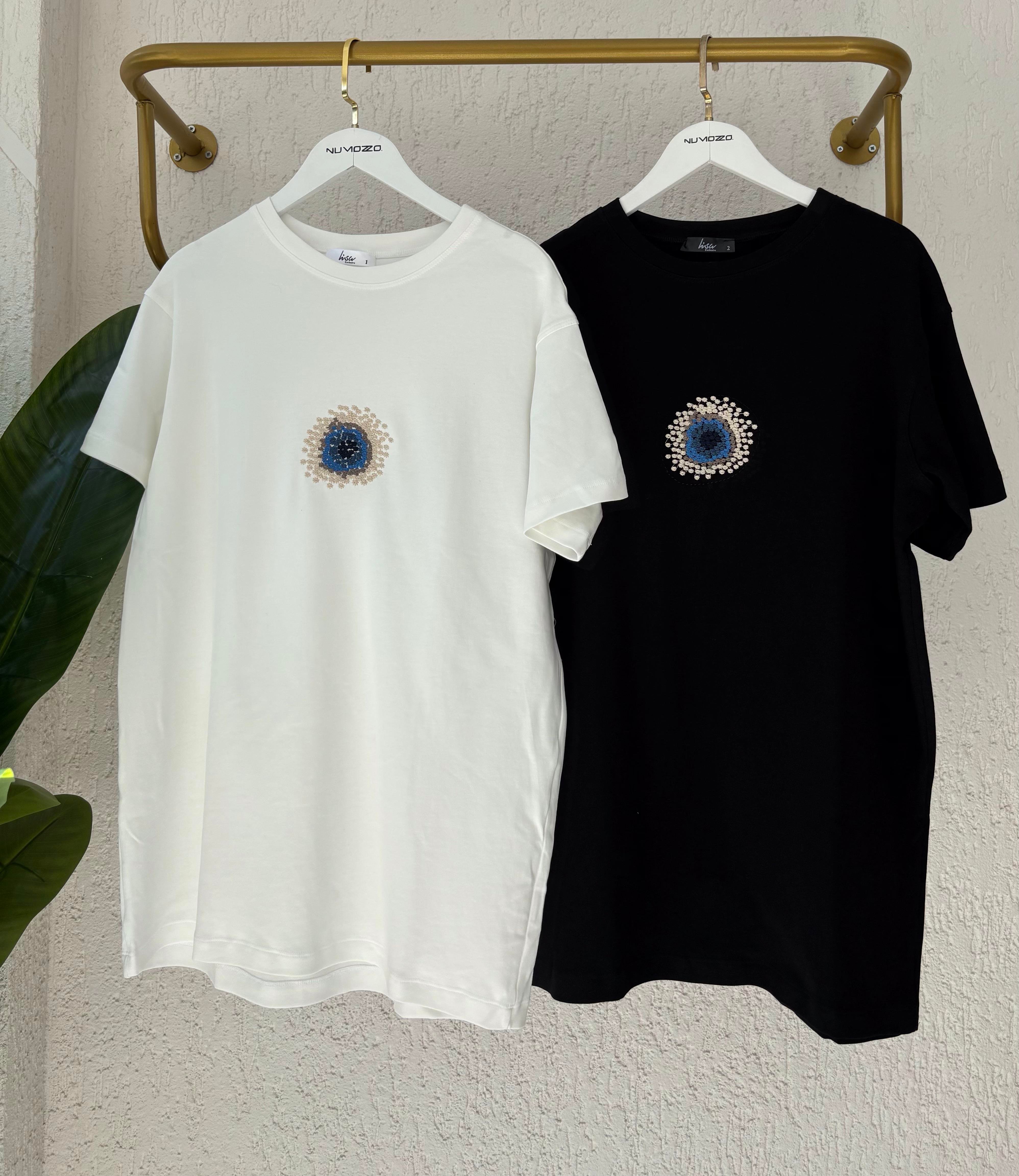 Lisa Exclusive Nakış Detay Tişört Beyaz