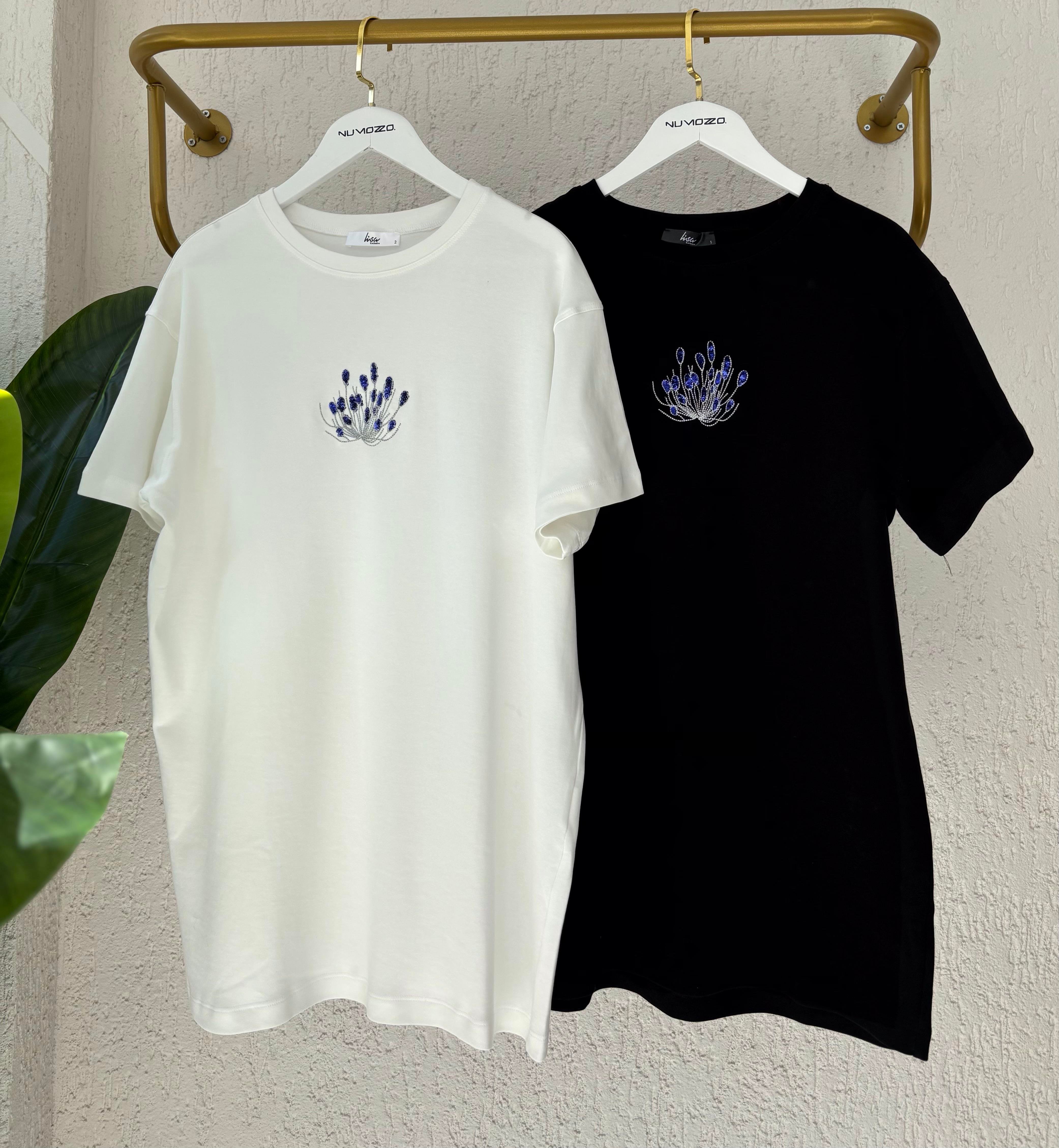 Lisa Exclusive Nakış Detay Tişört Beyaz