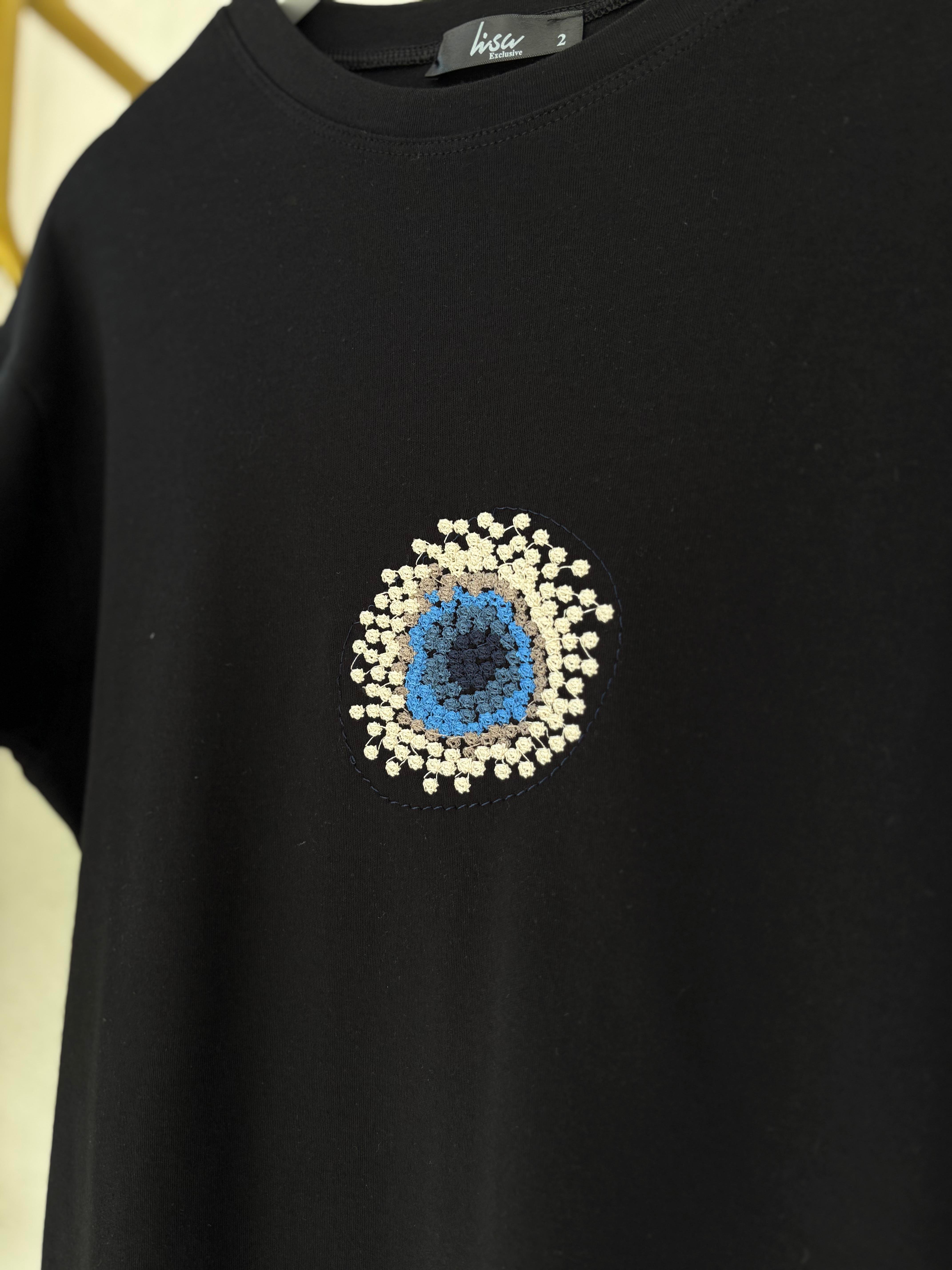 Lisa Exclusive Nakış Detay Tişört Beyaz