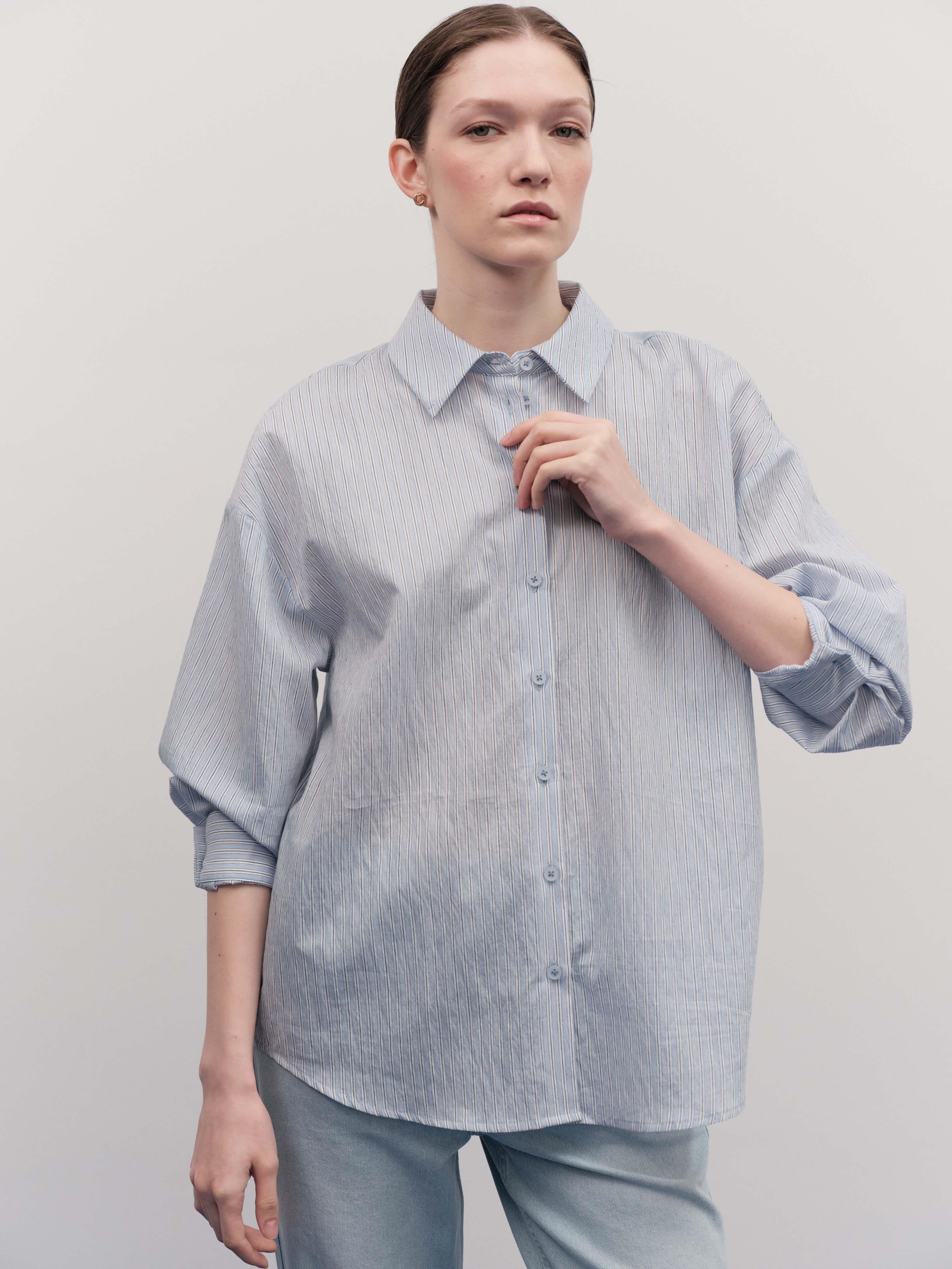 MAYLİ ÇİZGİLİ GÖMLEK