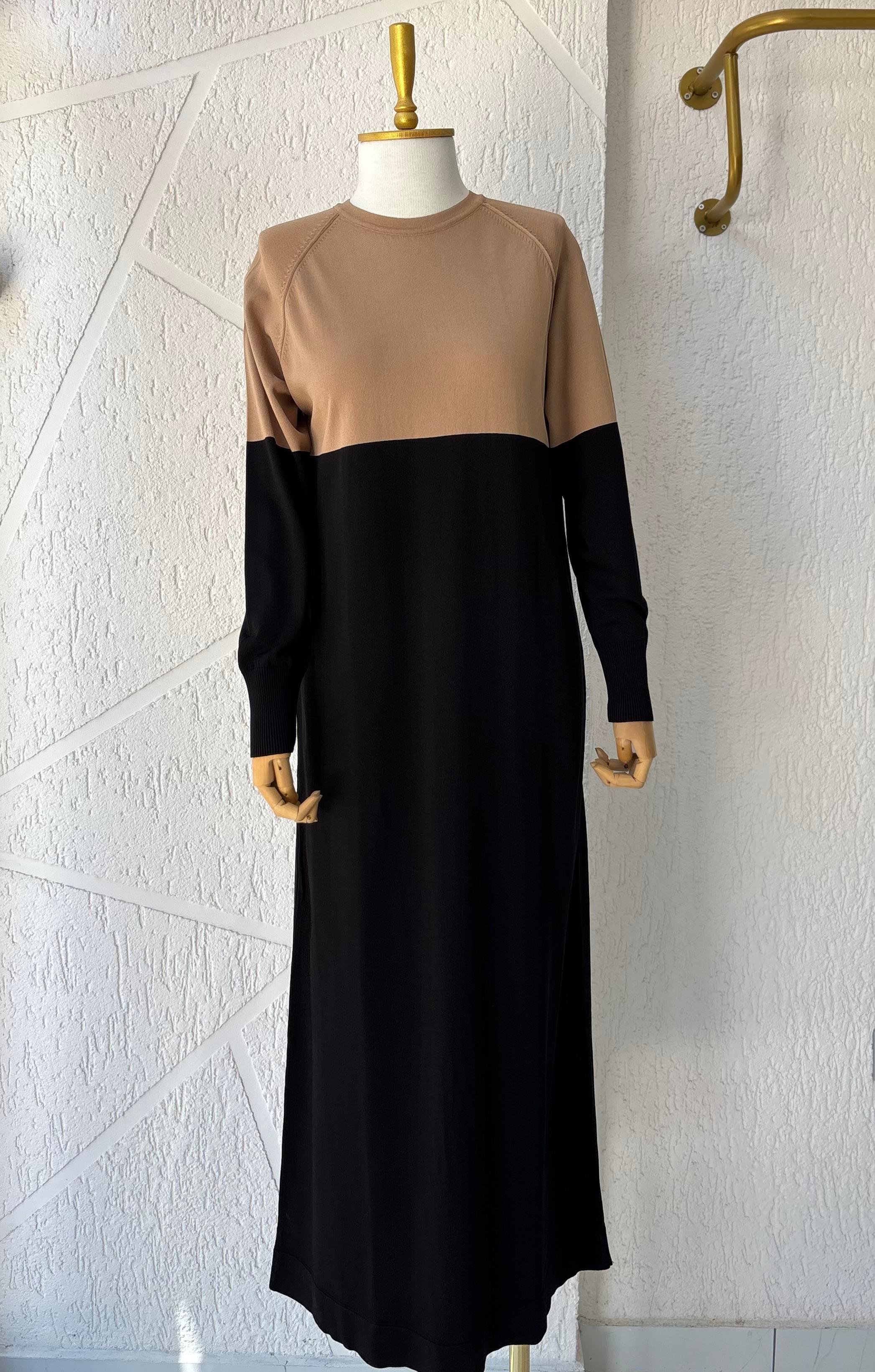 Merserize Elbise Siyah