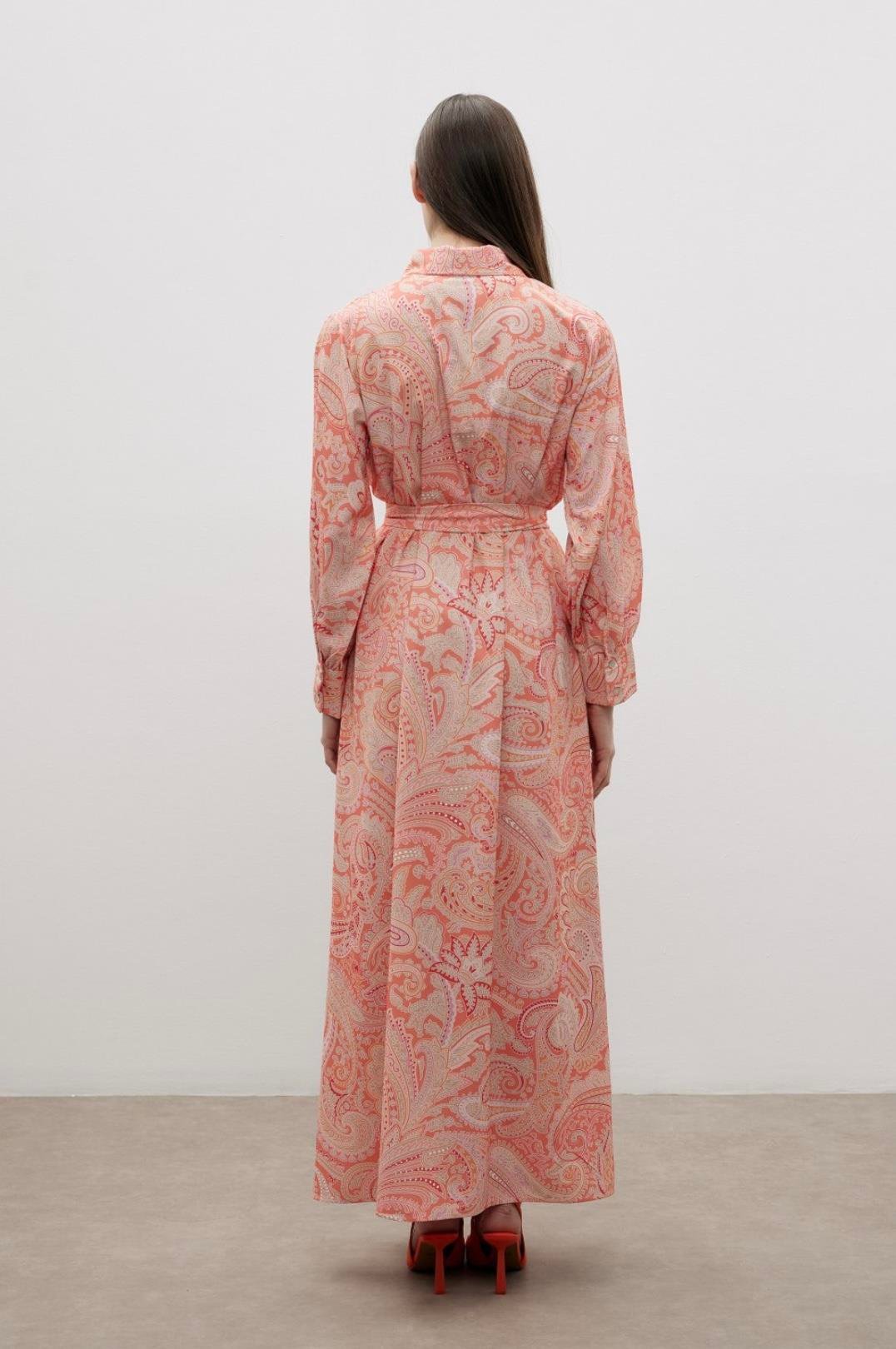 MerWish Ethnic Elbise Turuncu