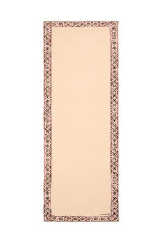 Mini Mozaik Krem Krep İpek Şal 80x210