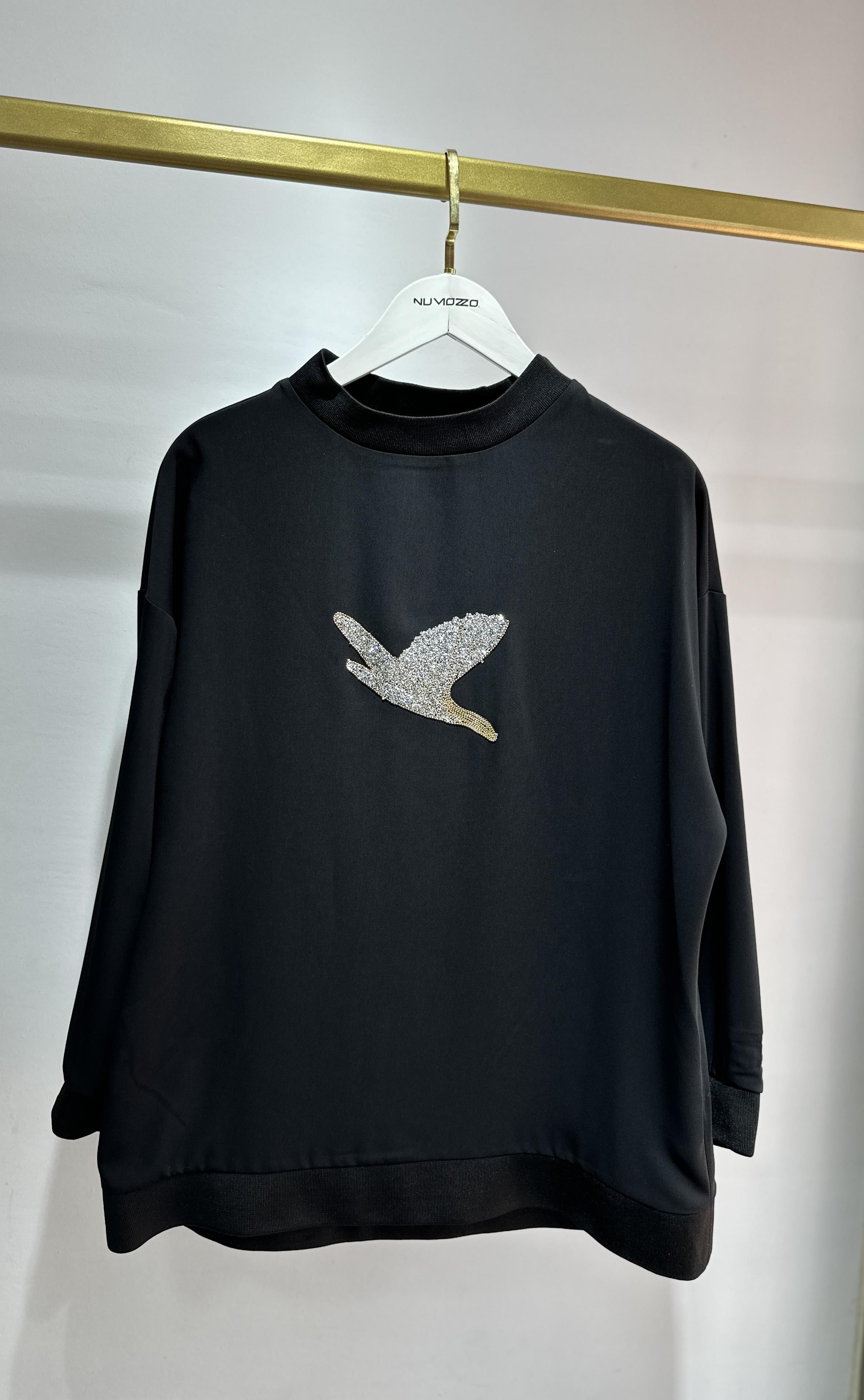 MİSSEMRAMİSS AKSESUARLI SWEATSHİRT SİYAH