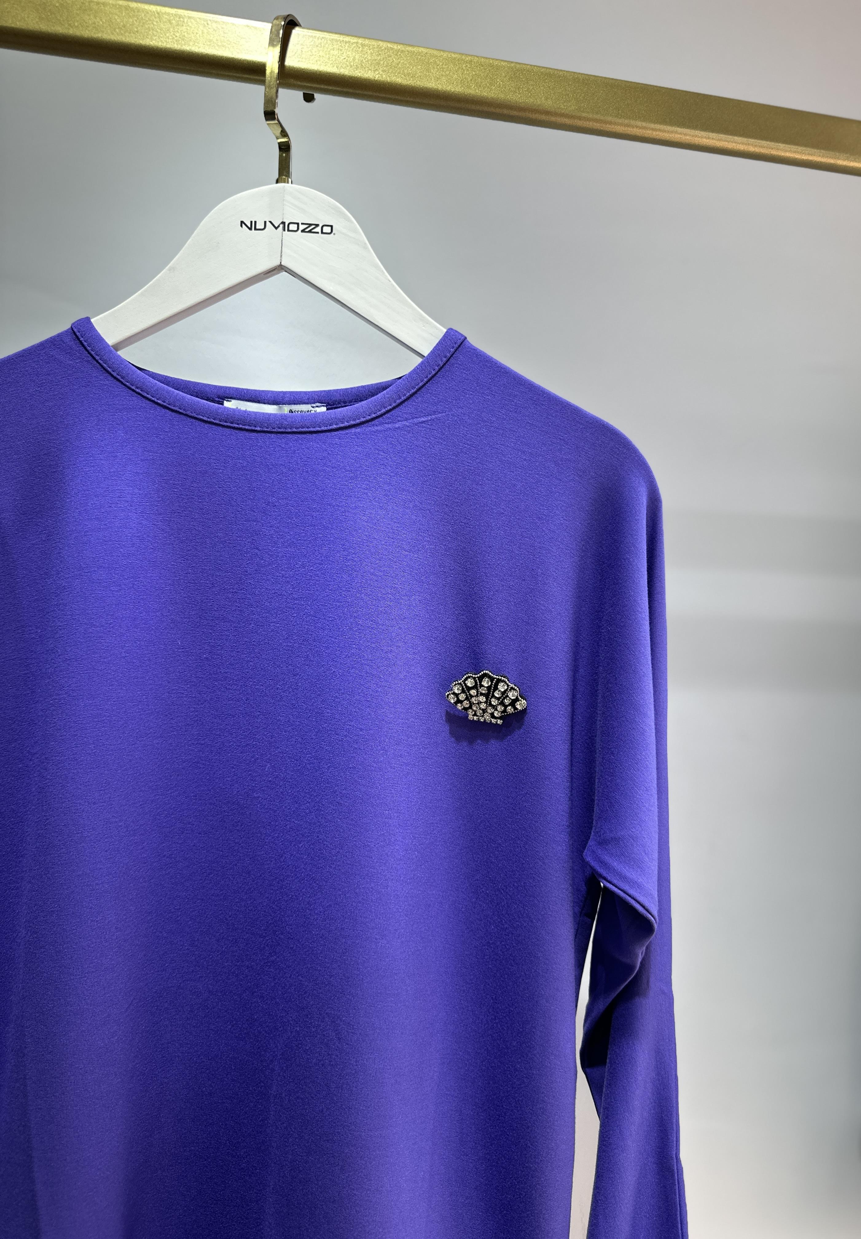 MİSSEMRAMİSS İPEK PAMUK BLUZ MOR