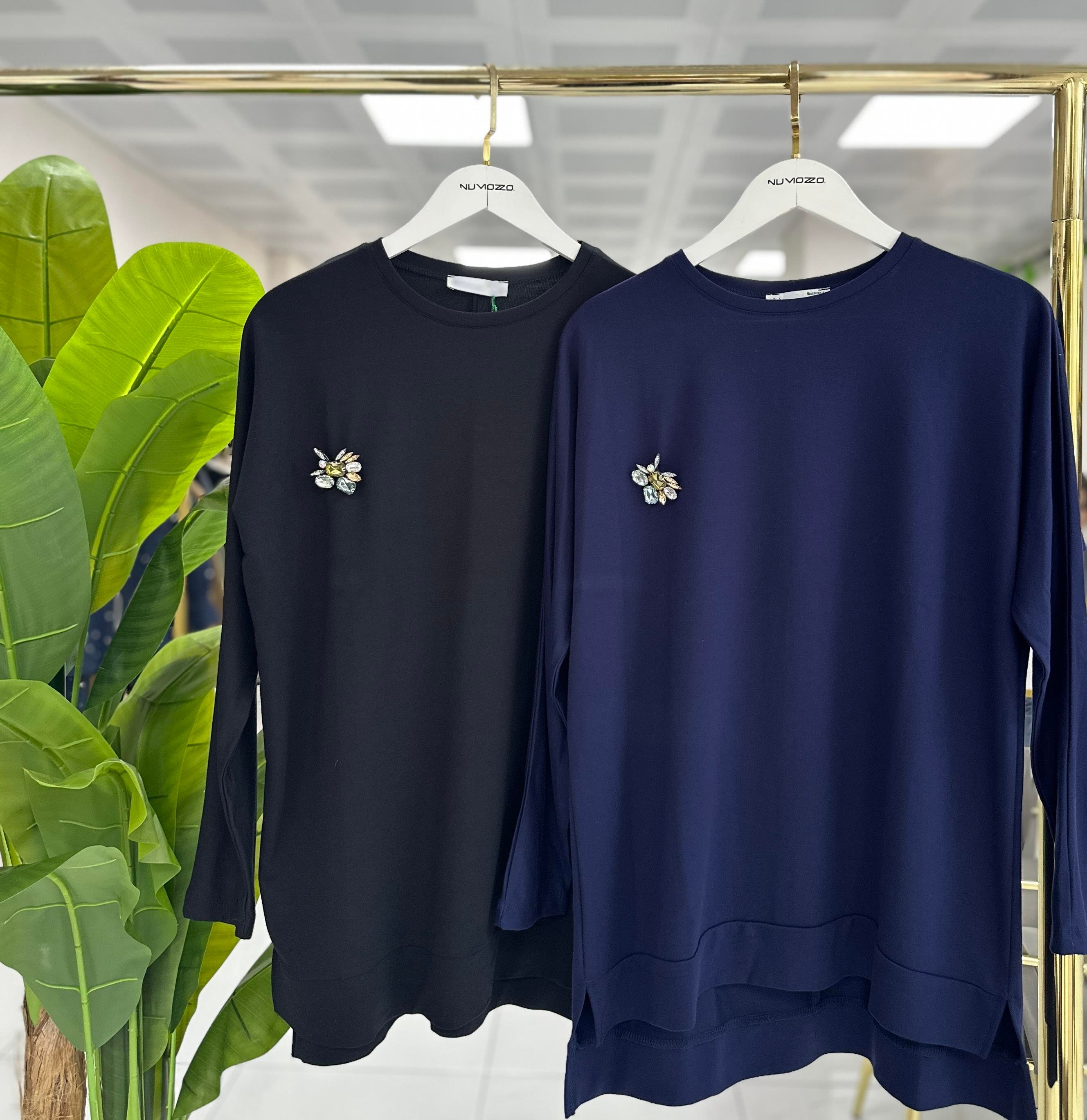 Missemramiss İpek Pamuk Bluz Siyah