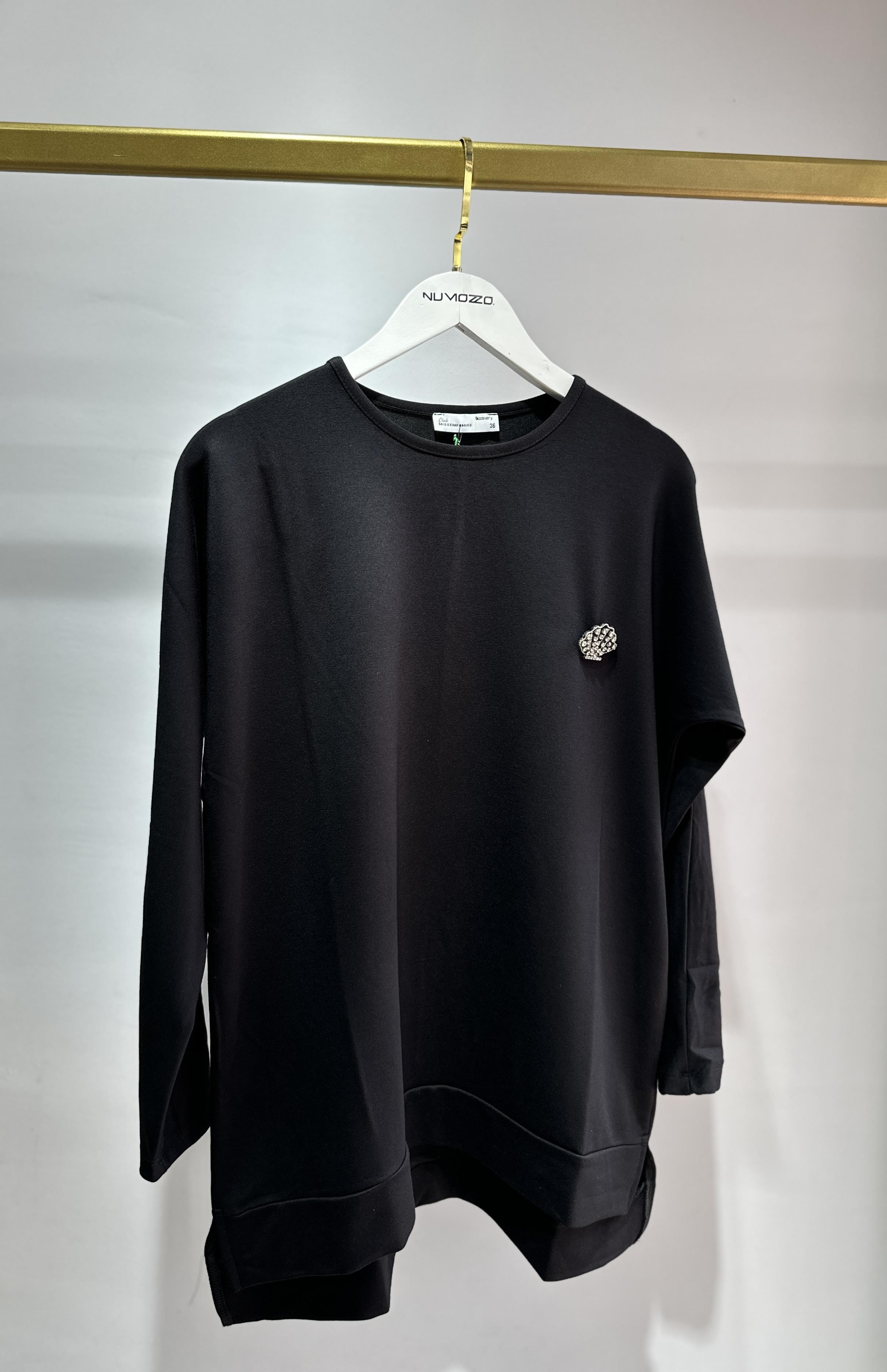 MİSSEMRAMİSS İPEK PAMUK BLUZ SİYAH