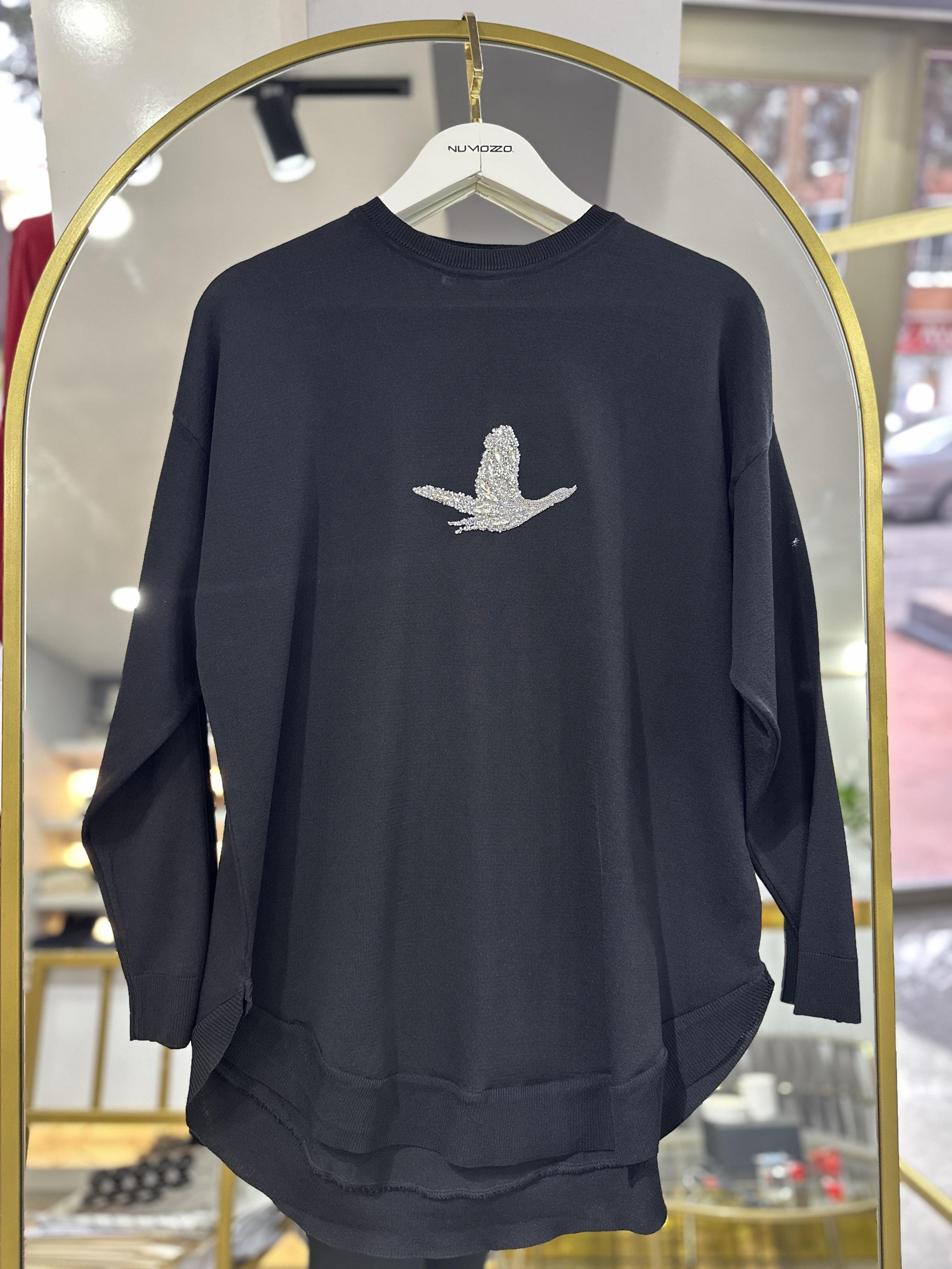 MİSSEMRAMİSS MERSERİZE BLUZ SİYAH