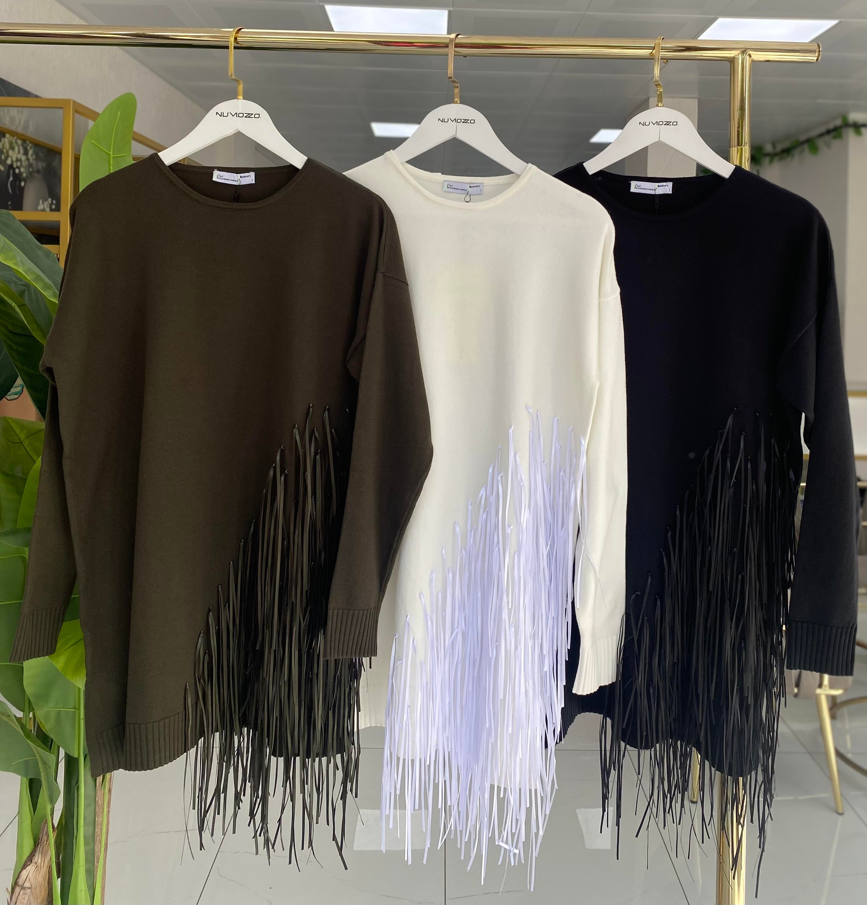 Missemramiss Rope Basic Triko Kazak Ekru