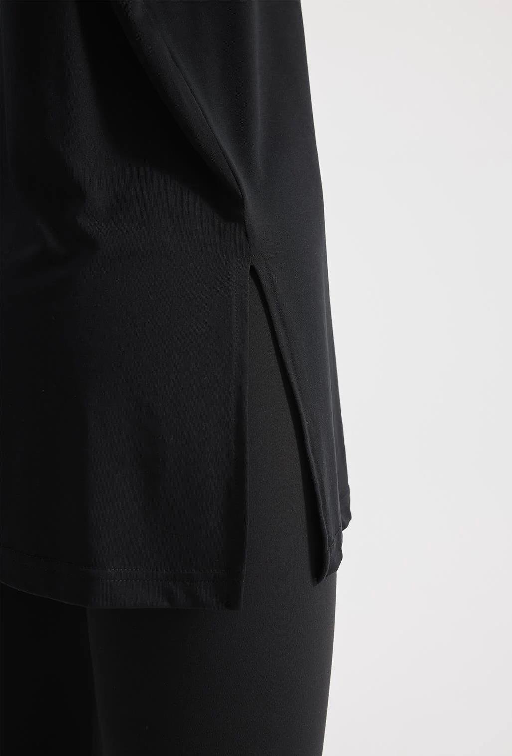 Modal Örme Kısa Kollu T-Shirt Siyah