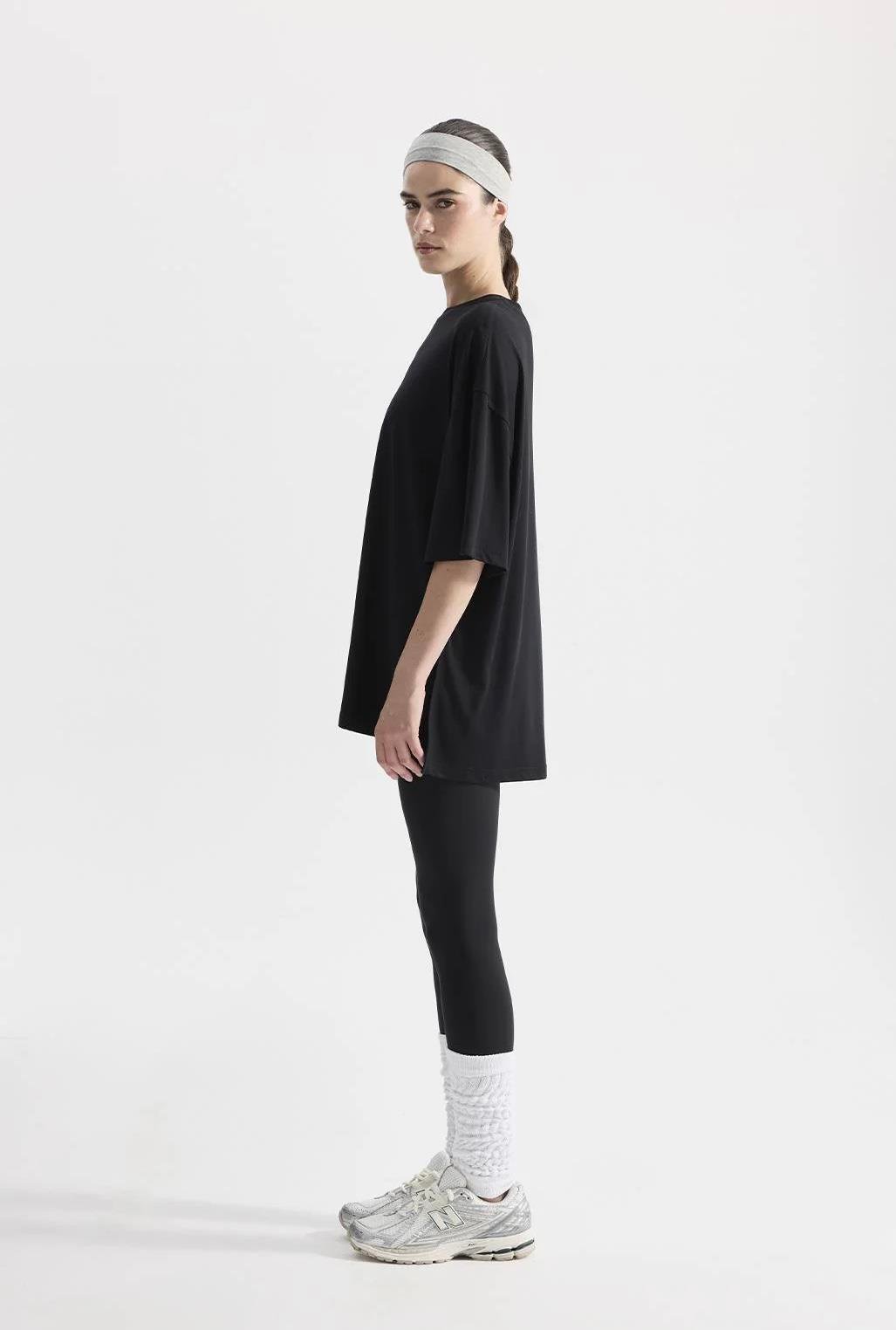 Modal Örme Kısa Kollu T-Shirt Siyah