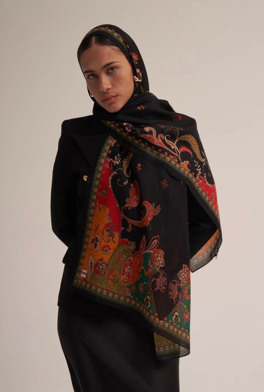 Moreno Silk Black Floral