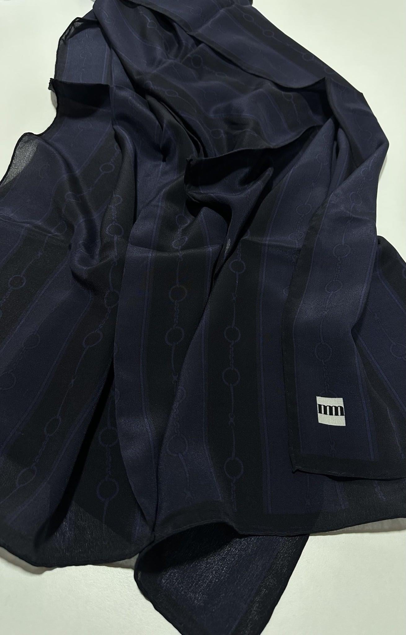 Moreno Silk Navy Blue Chain