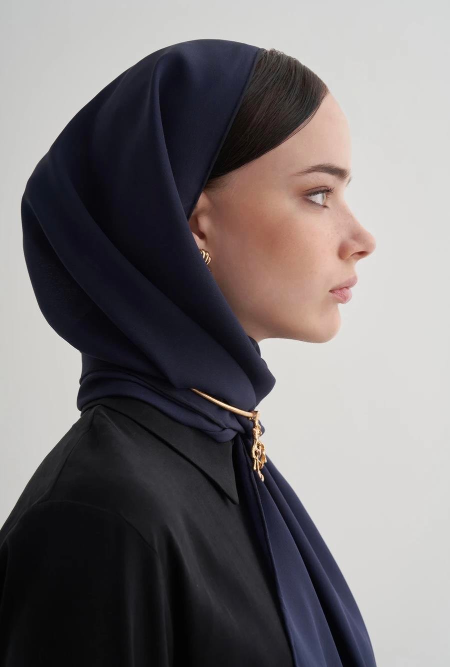 Navy Blue Silk