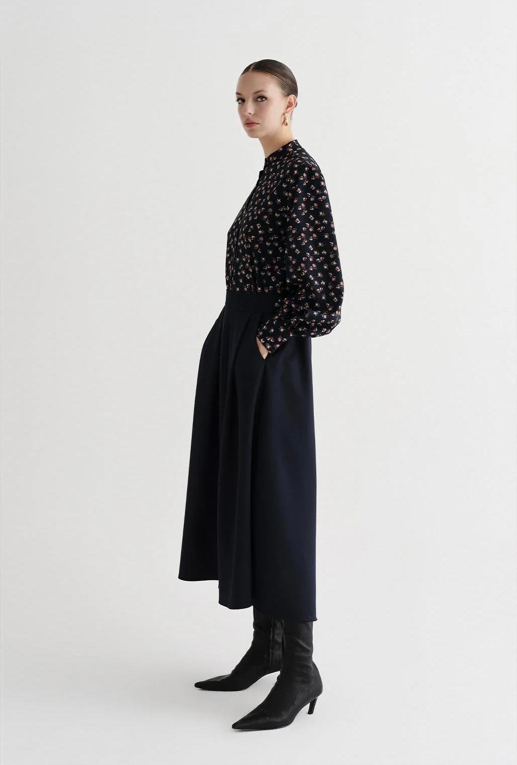 Noa Pilikaşe Uzun Etek Lacivert