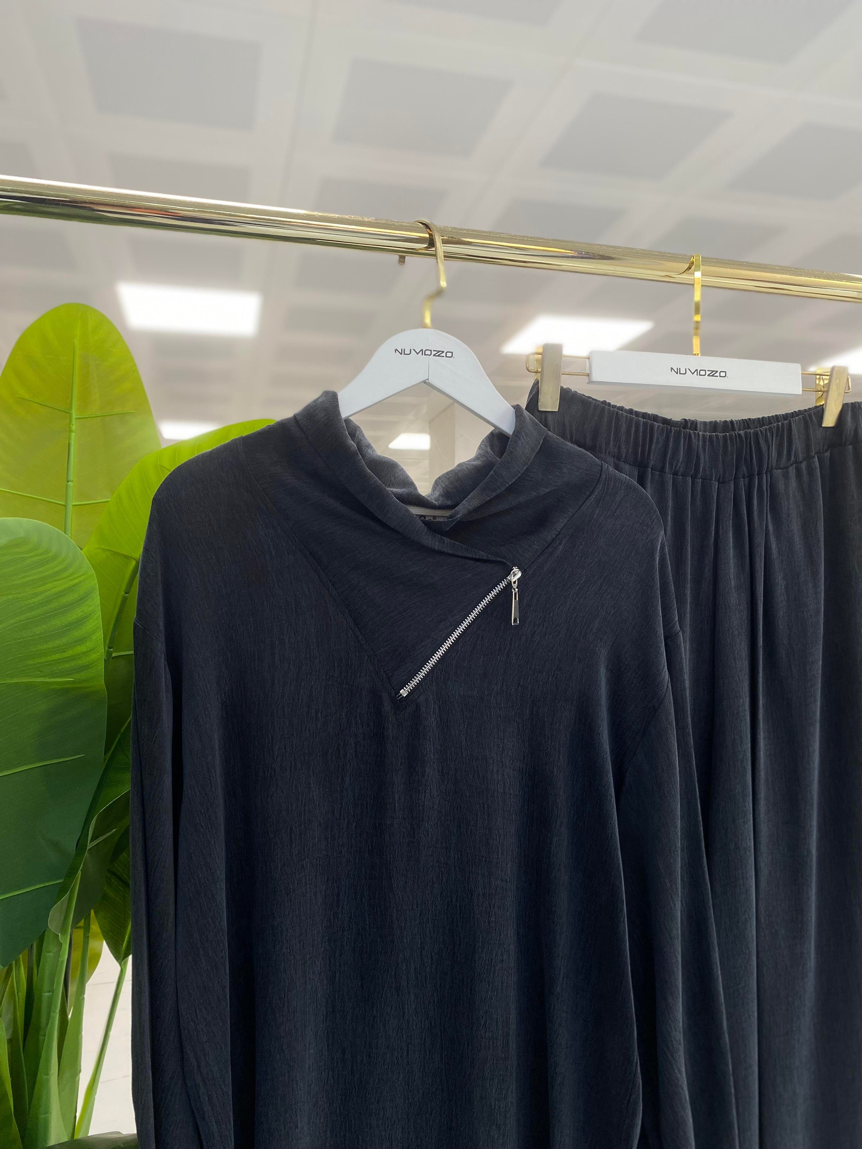 Nuss İpek Takım Antrasit