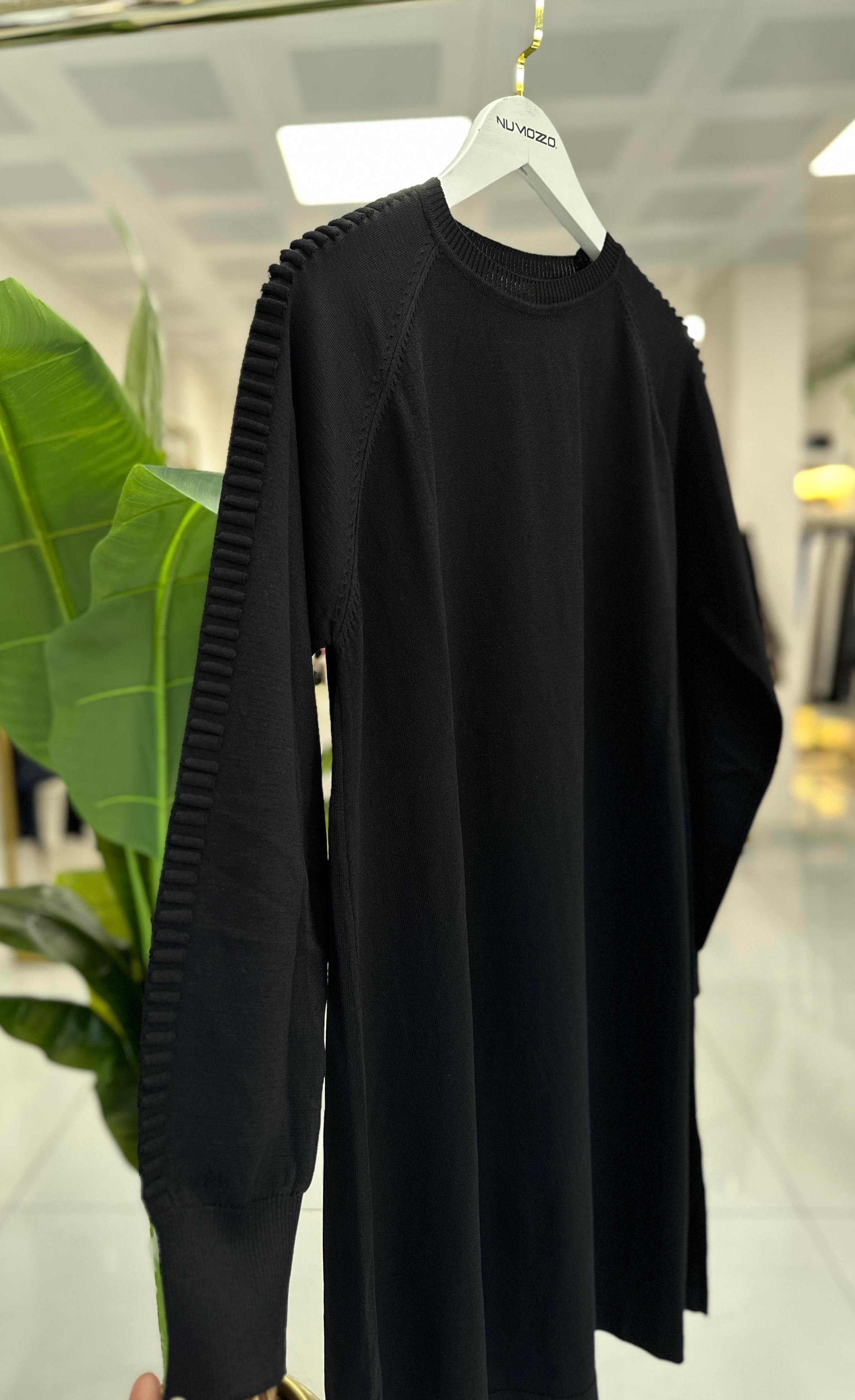 Nuss Pıtpıt Detaylı Tunik Siyah