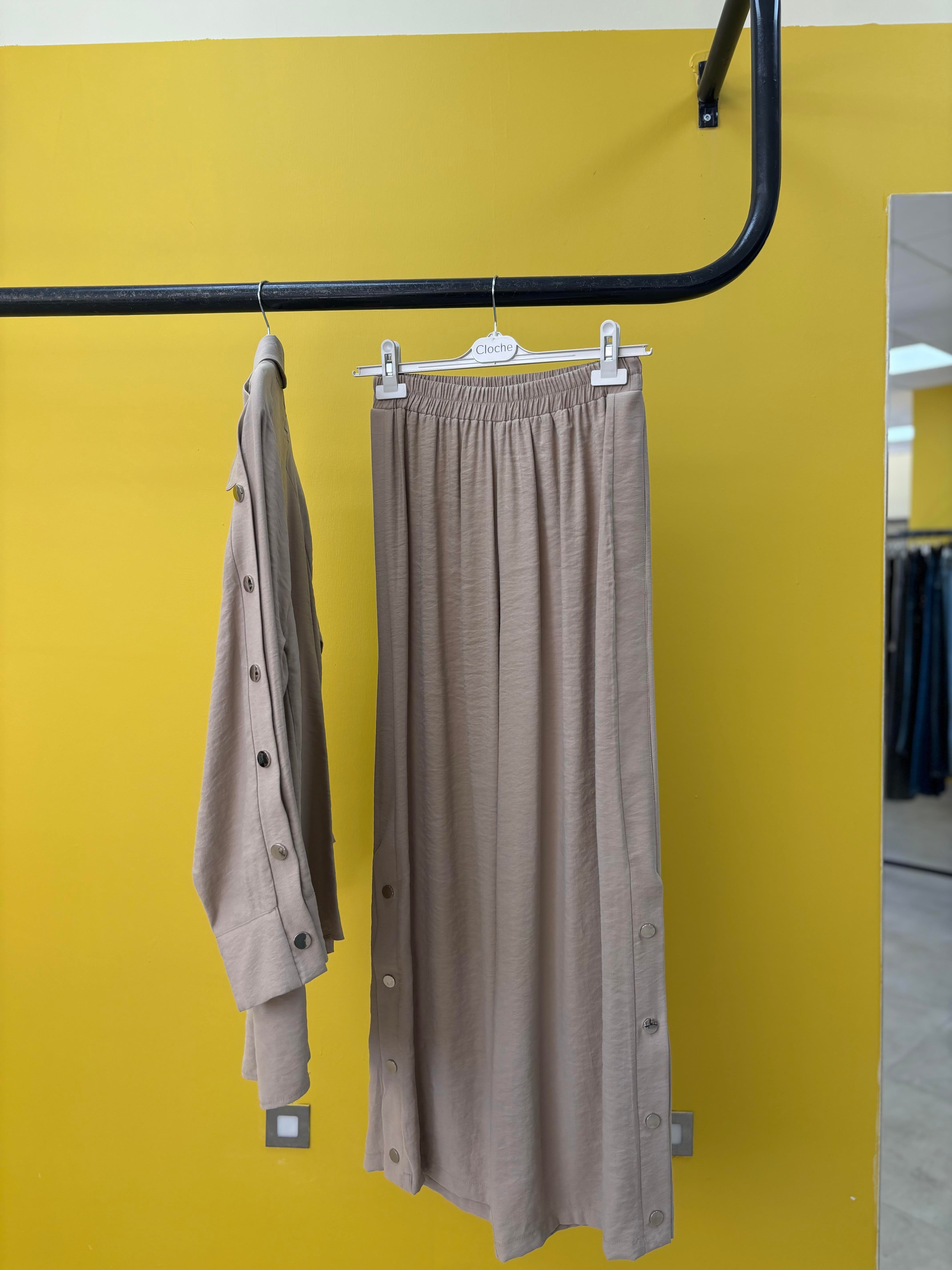 Pemo Çıtçıtlı Takım-Bej