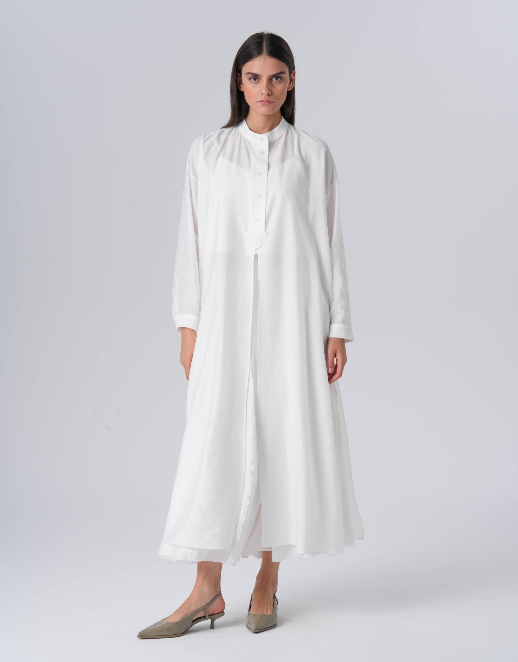 QOOQ Liva Tunik Beyaz