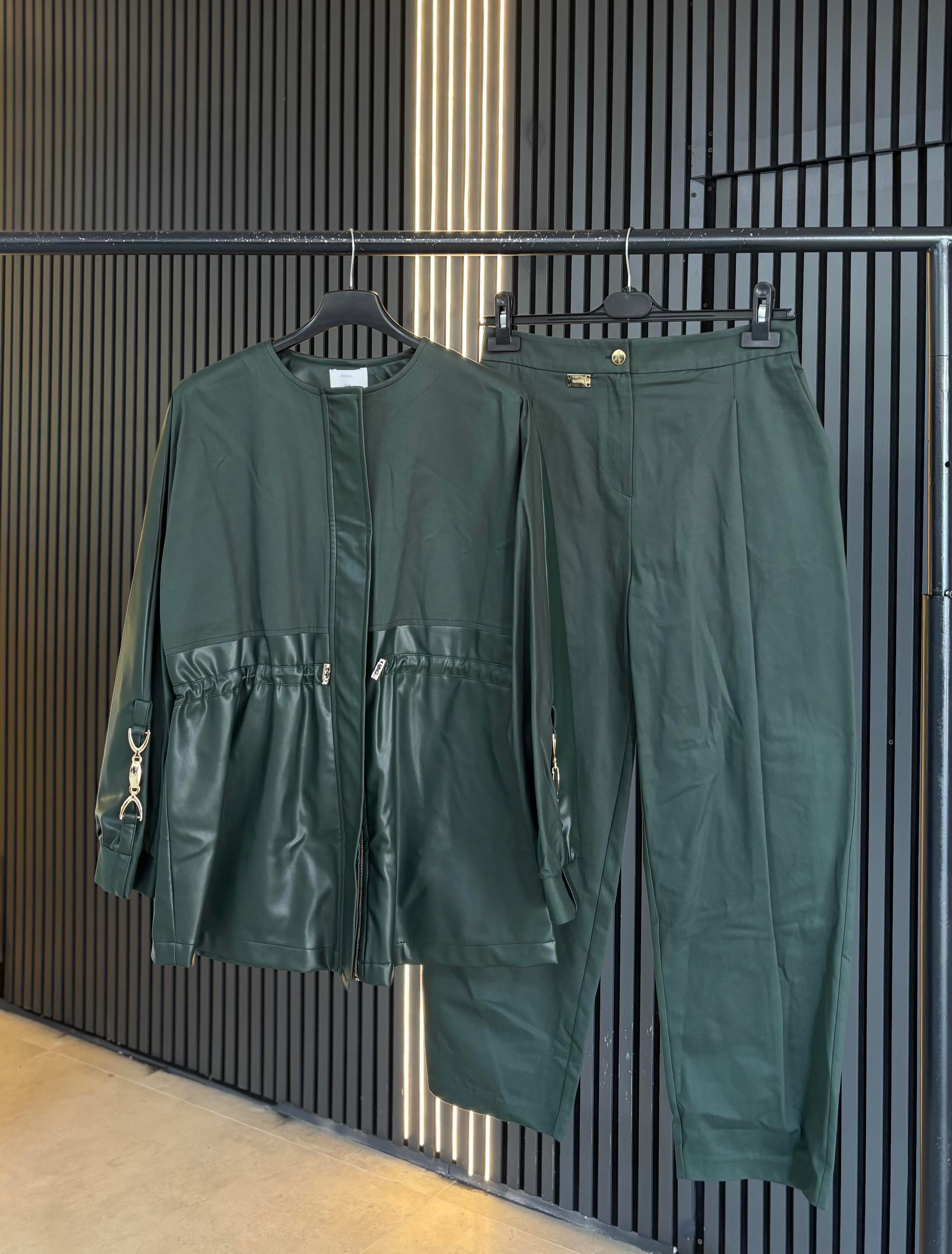 Rivora Deri Garni Takım-Yeşil