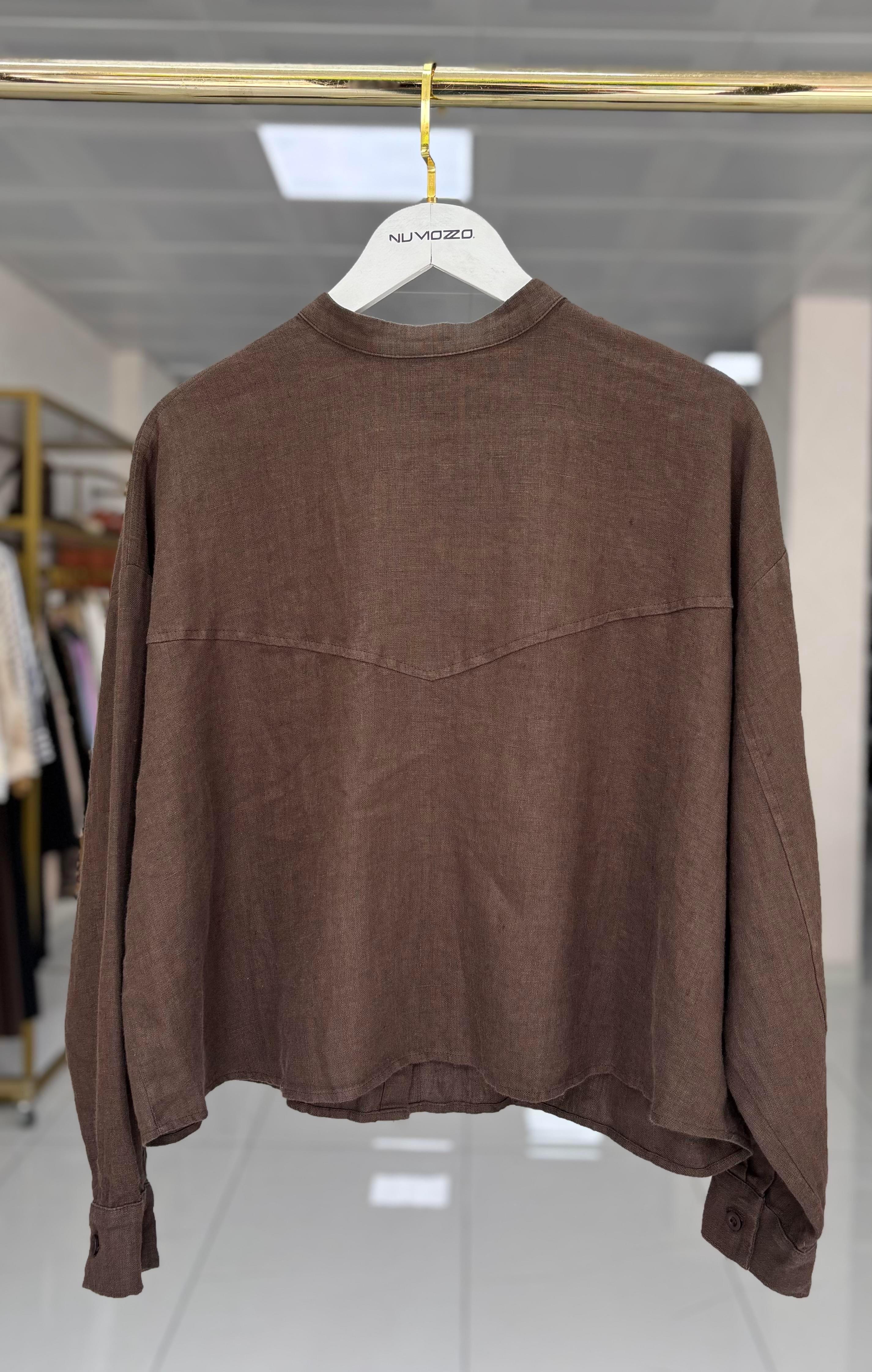 Safari Bluz Kahverengi