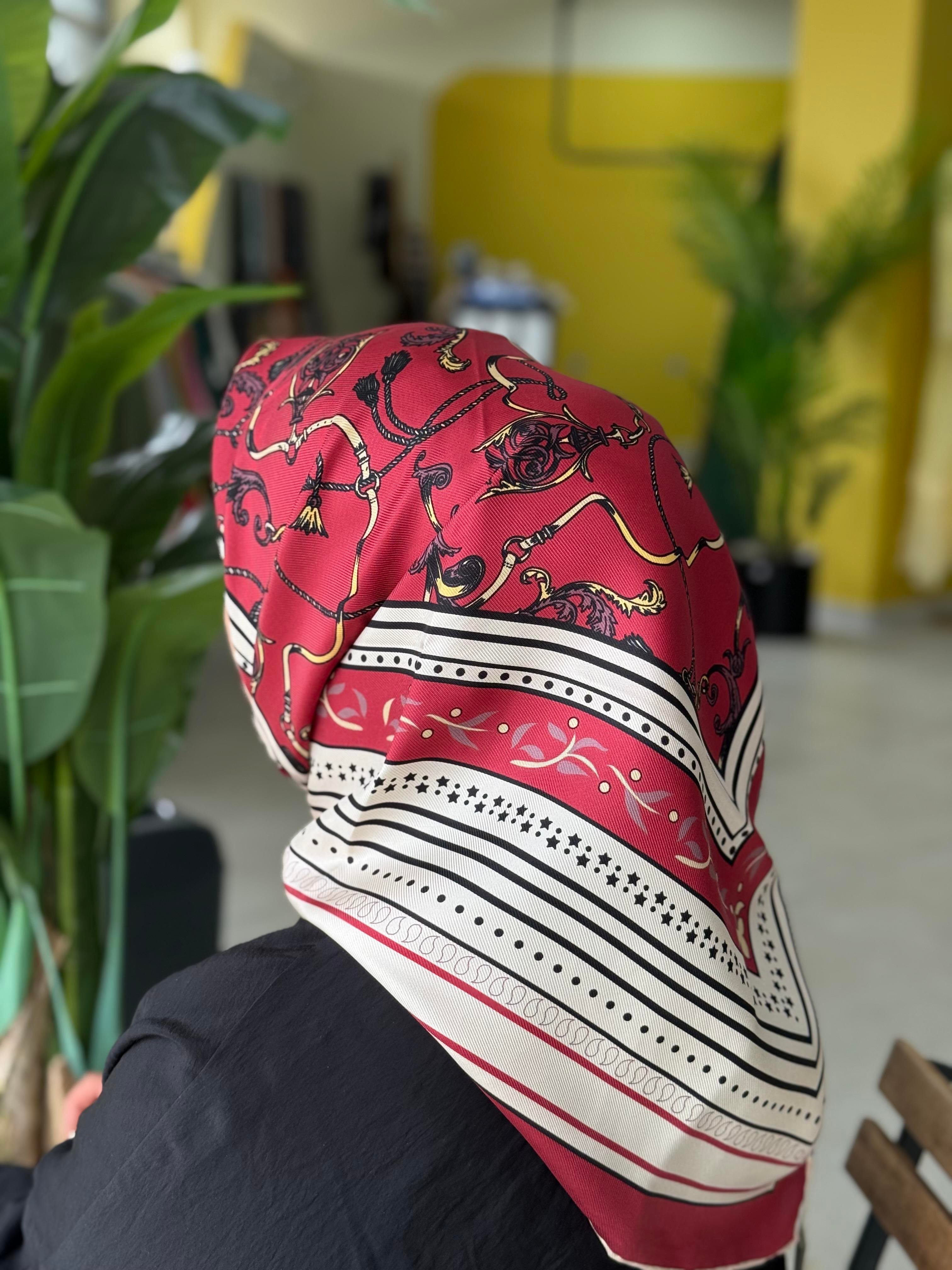 Sunny Twill Eşarp-Bordo