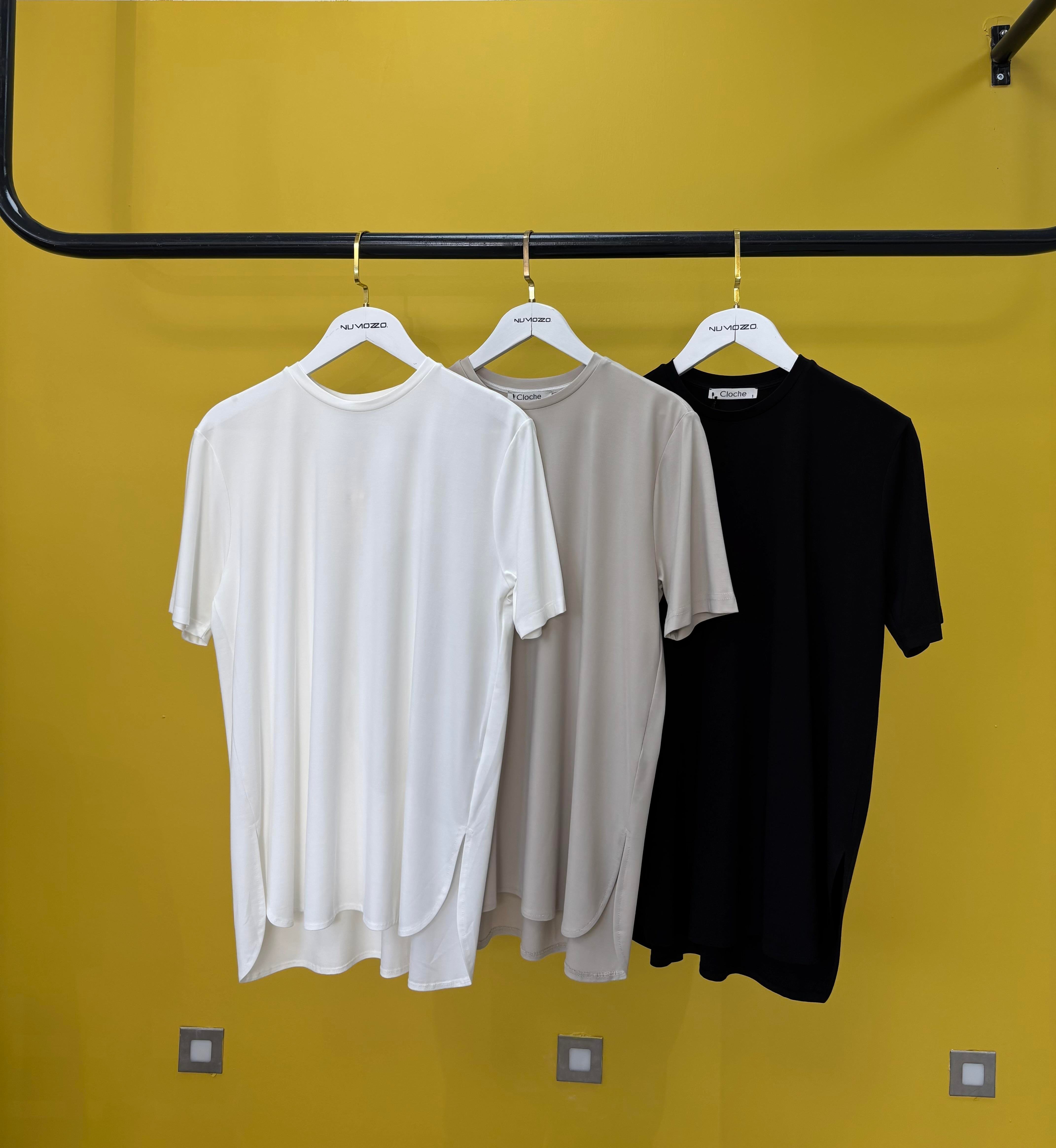 Tril Kısa Kollu T-Shirt Ekru