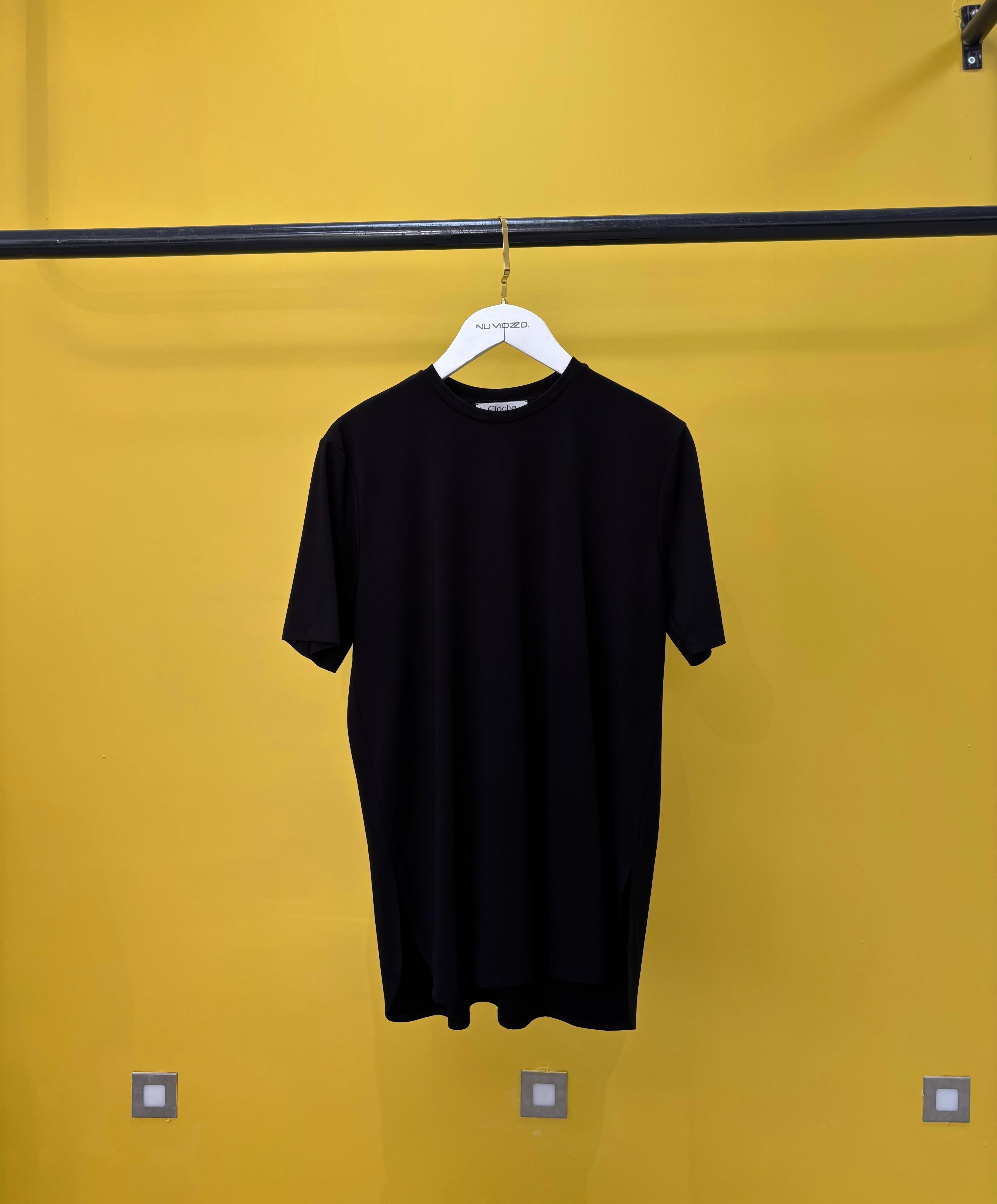 Tril Kısa Kollu T-Shirt Siyah