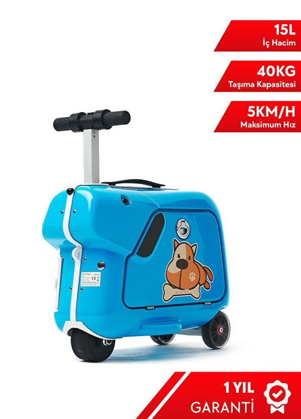 AirWheel SQ3 Mavi (Çocuklar İçin Bavullu Scooter)