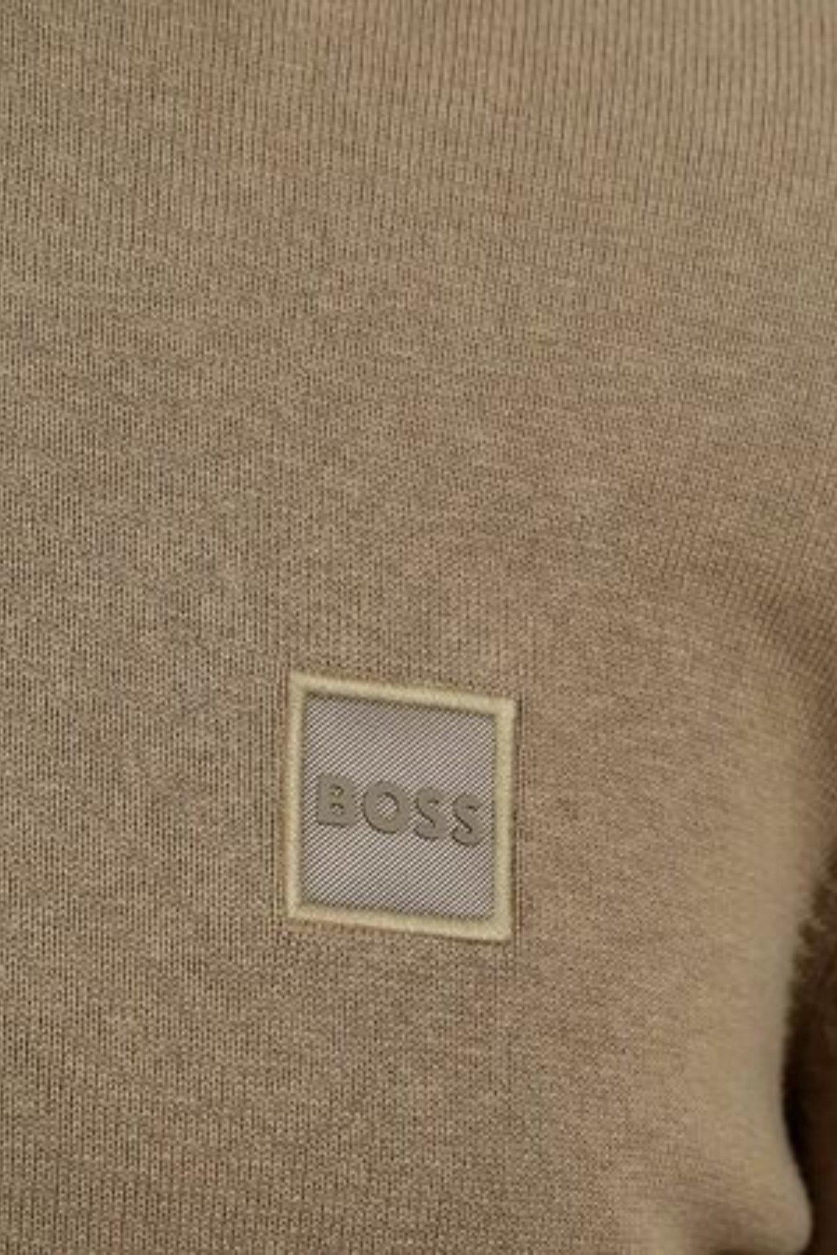 Boss Bisiklet Yaka Erkek Triko Kazak Yeşil