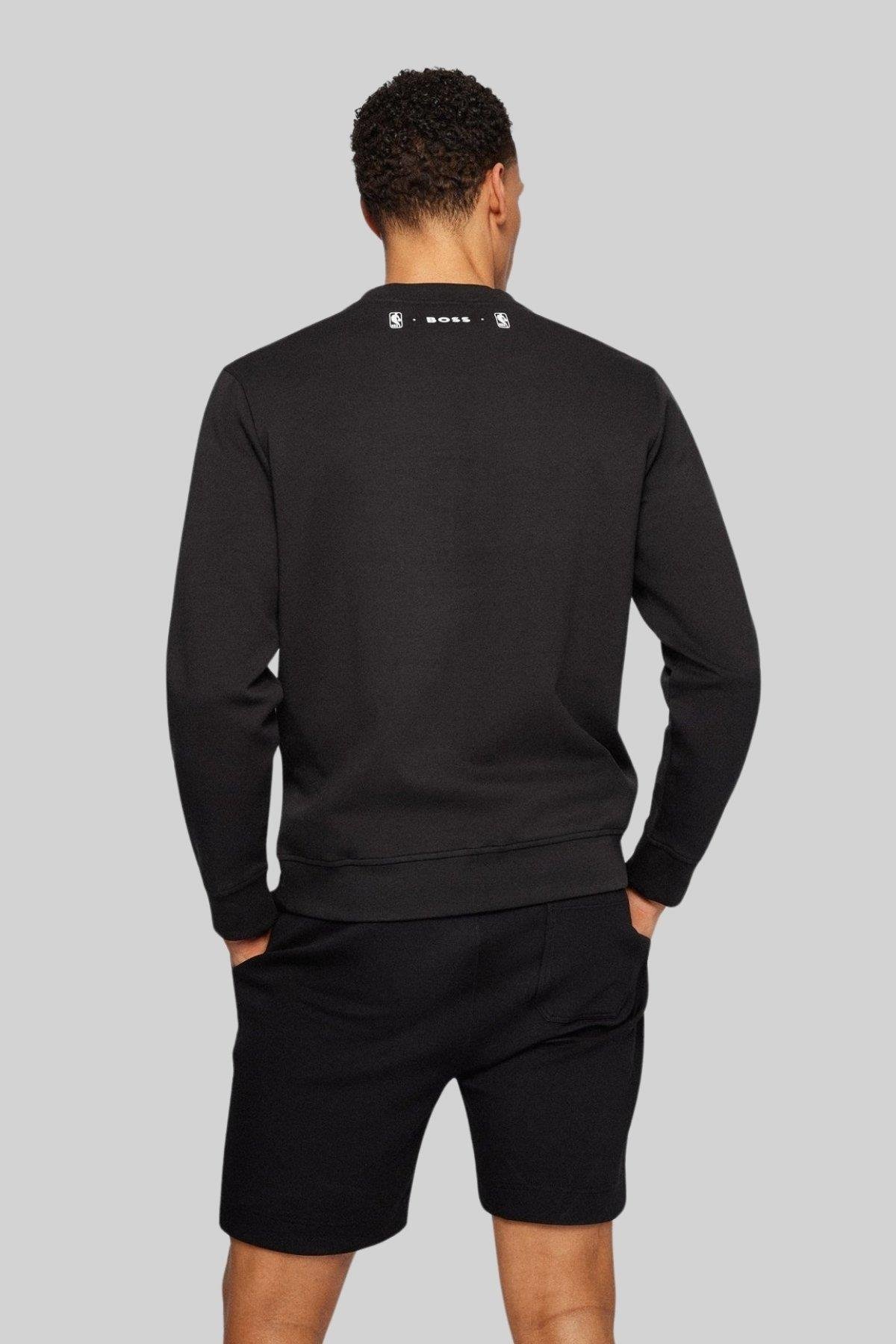 Boss Erkek Regular Fit NBA Windmill Sweatshirt Siyah
