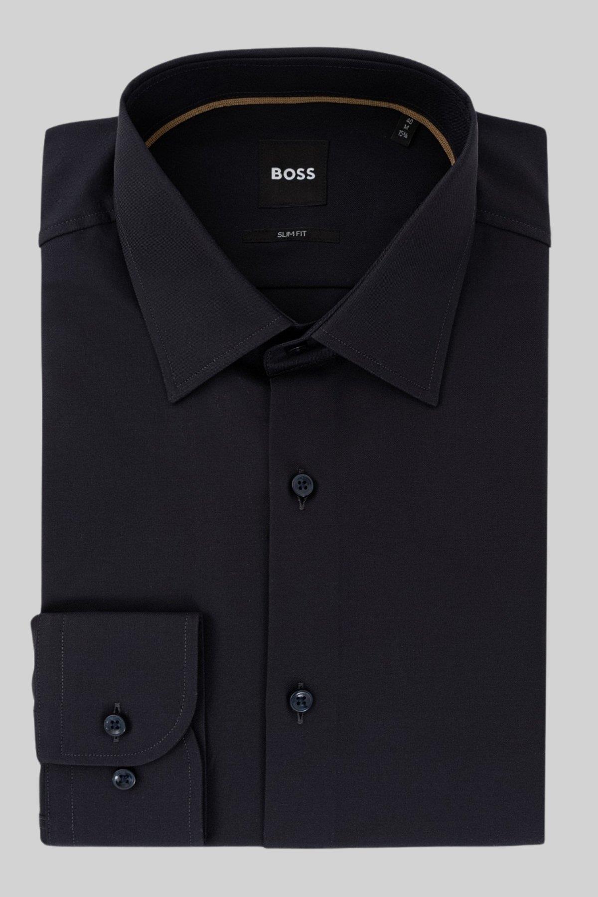 Boss Erkek Slim Fit H-Hank Gömlek Lacivert