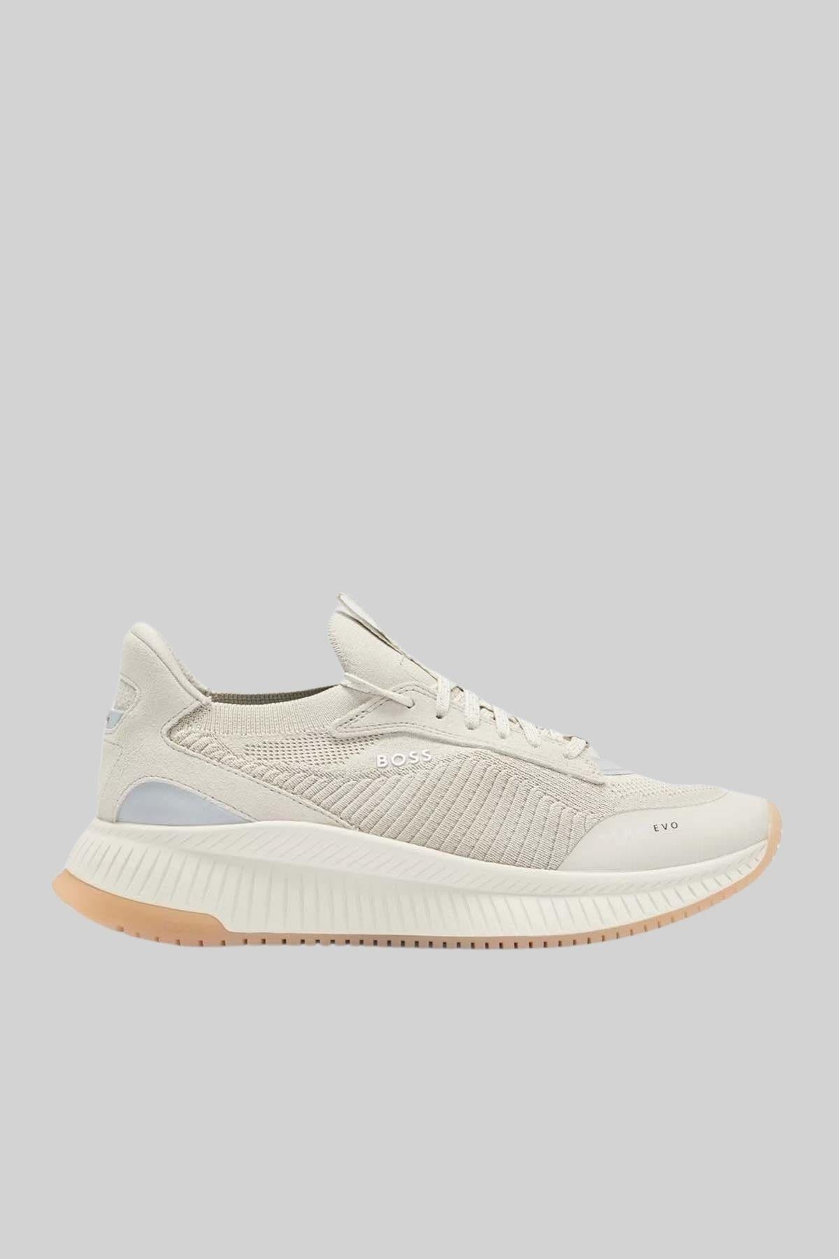 Boss Erkek Titanium Evo Bağcıklı Marka Logolu Spor Stil Sneaker Bej