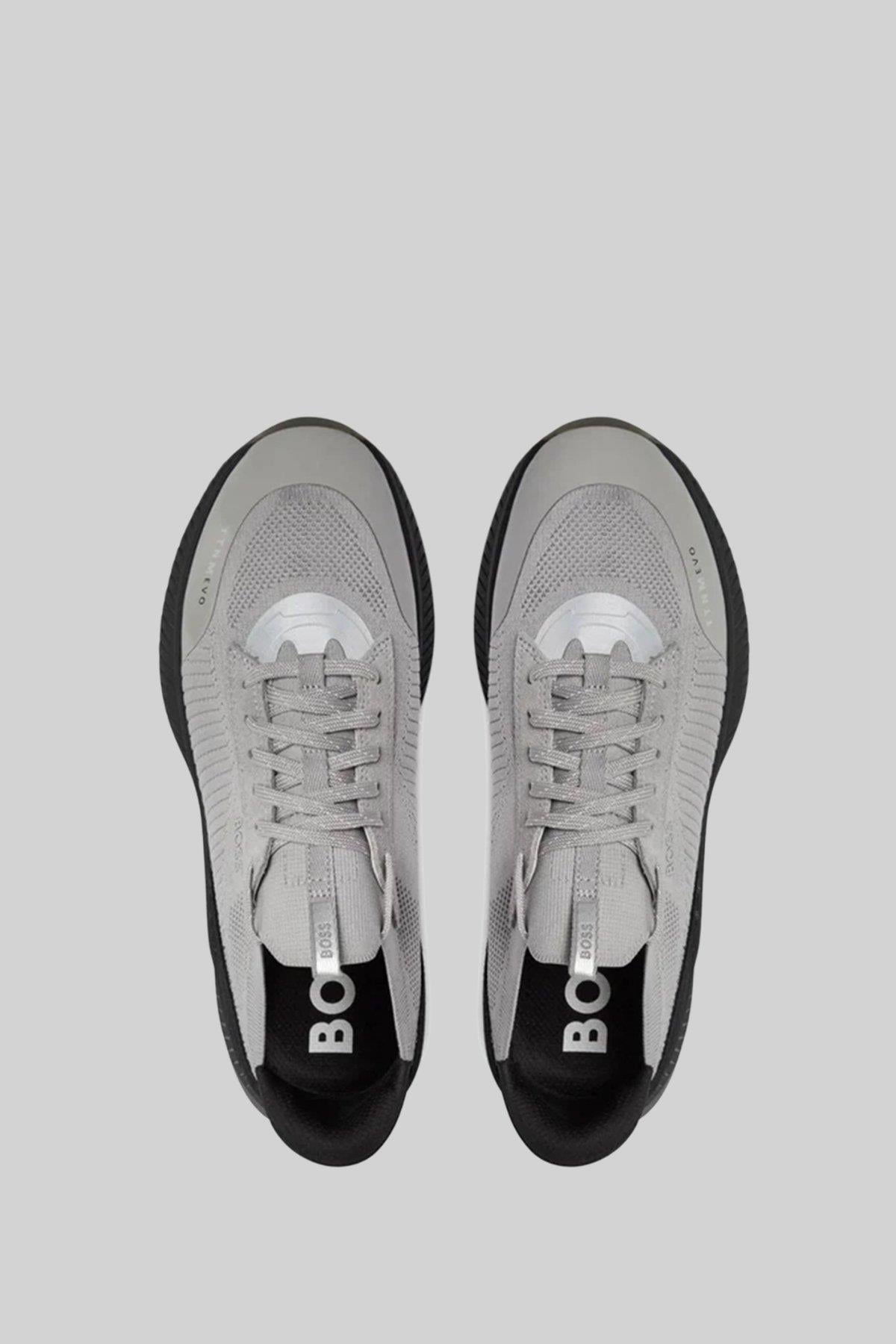 Boss Erkek Titanium Evo Bağcıklı Marka Logolu Spor Stil Sneaker Gri