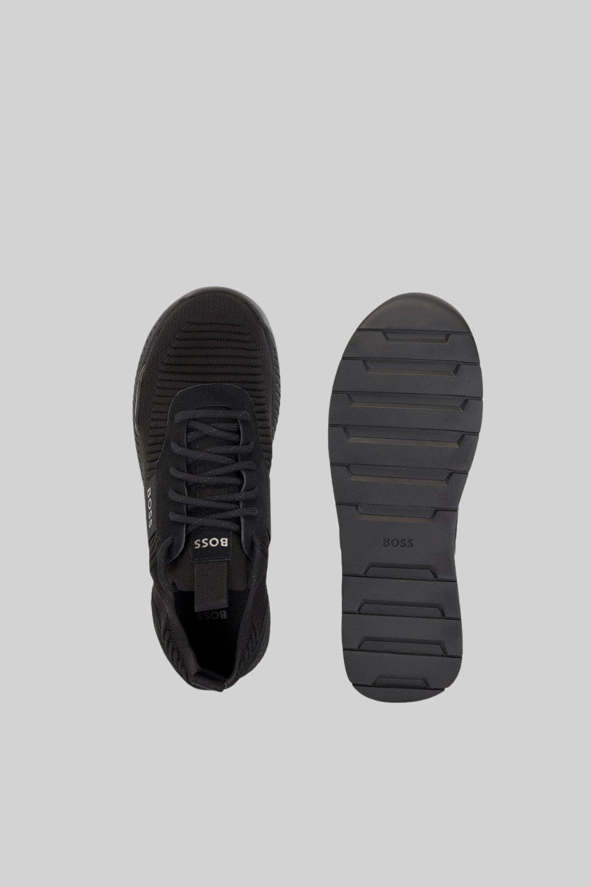 Boss Footwear Titanium Run Erkek Bağcıklı Spor Ayakkabı Siyah