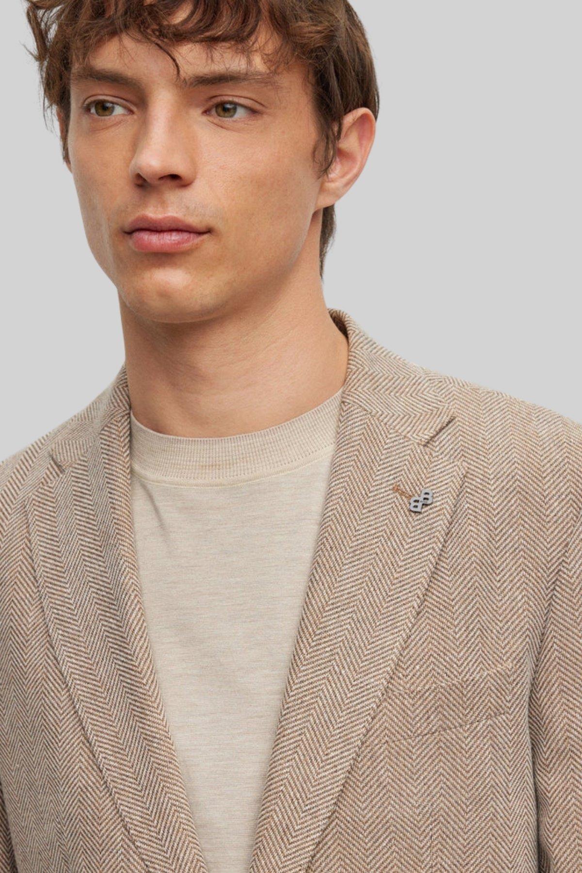 Boss Hutson Elbow Erkek Blazer Bej
