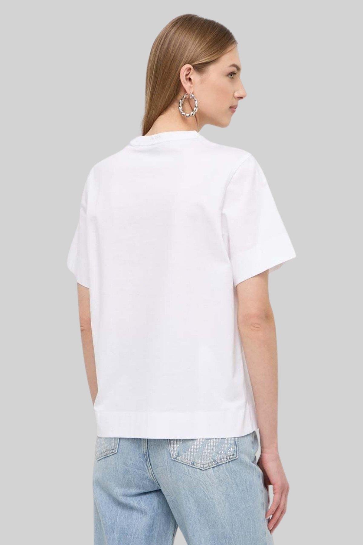 Boss Kadın Elpha Pamuklu T-Shirt Beyaz