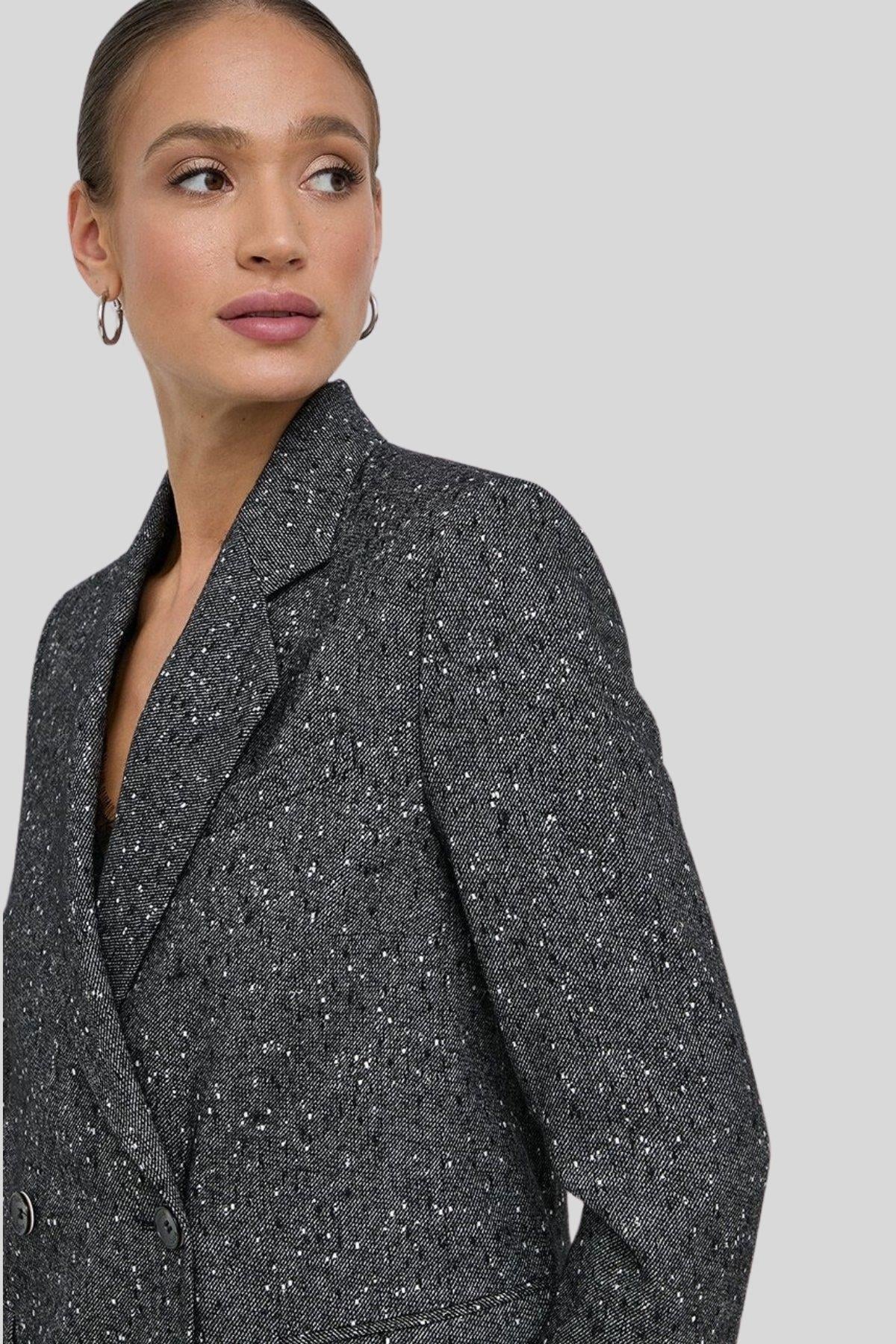 Boss Kadın Regular Fit Logolu Cepli Kışlık Ceket Kahverengi