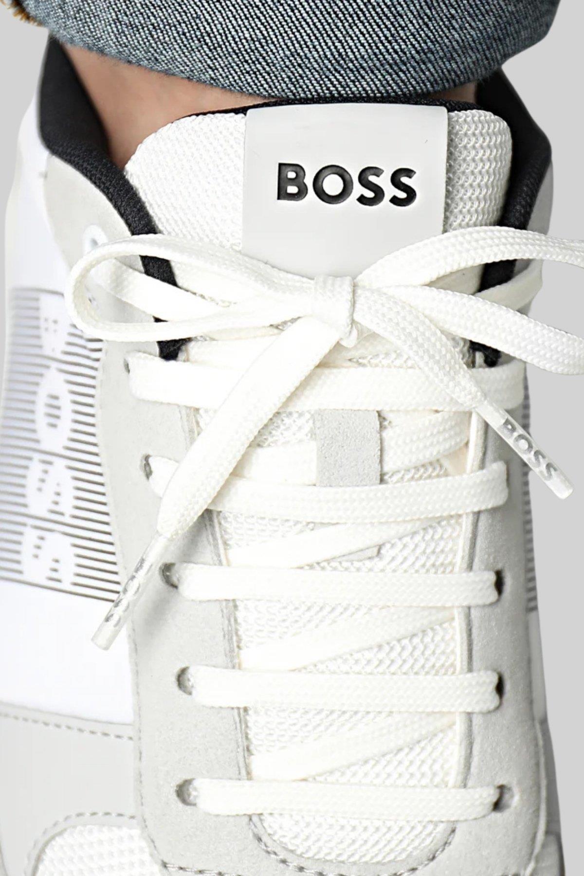Boss Marka Logolu Kaı Runner Erkek Sneaker Beyaz